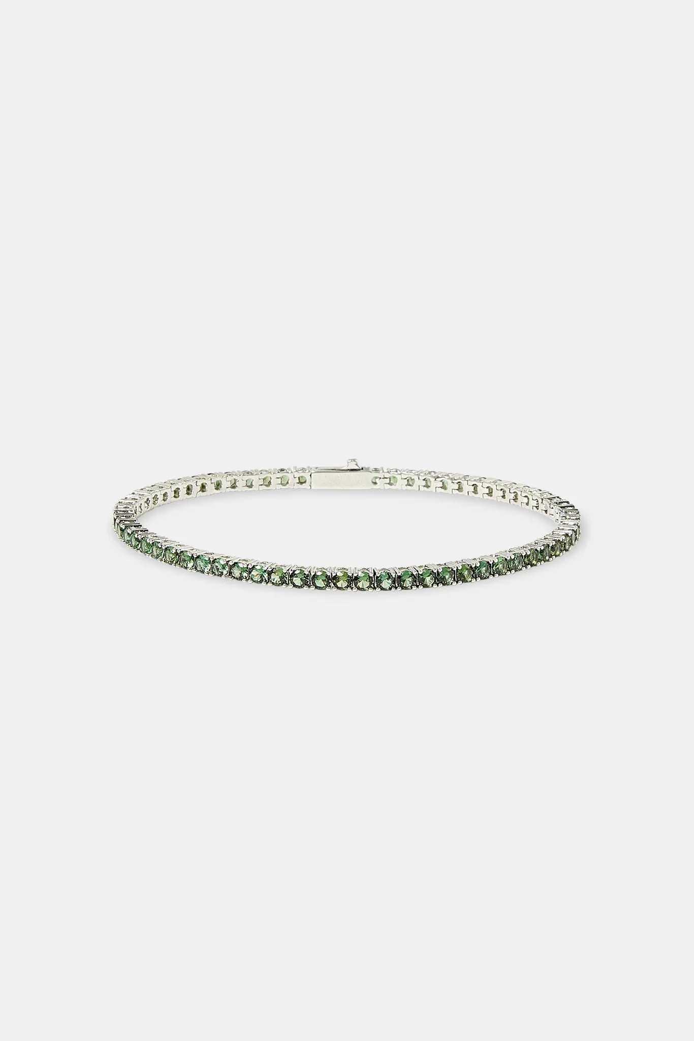 Dark Green Tennis Bracelet - 3mm - Image 2