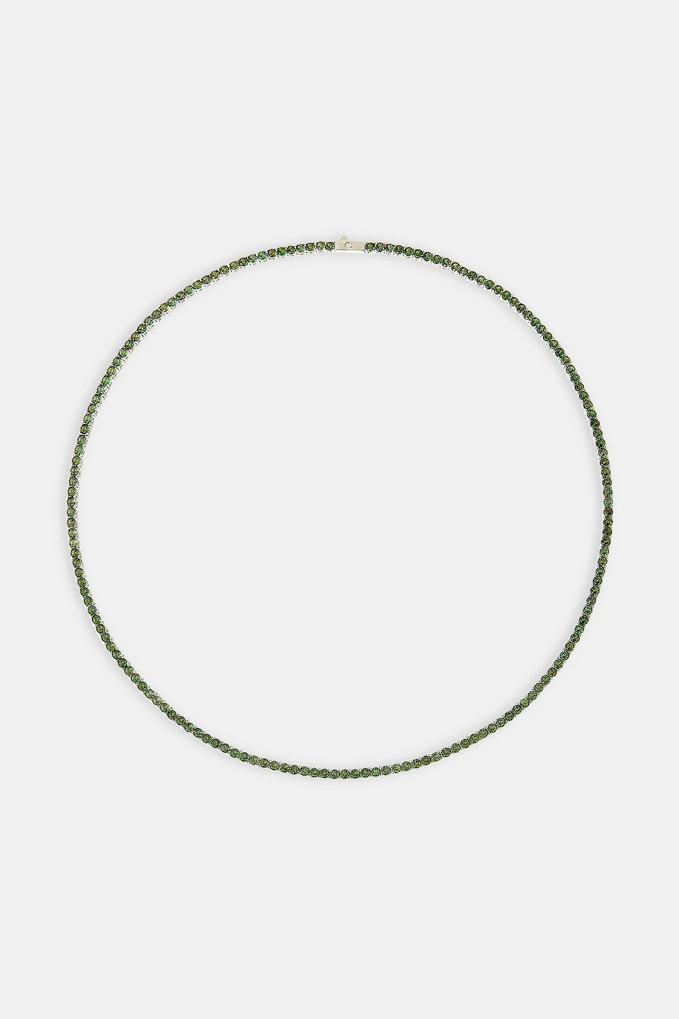 Dark Green Tennis Chain - 3mm - Image 3