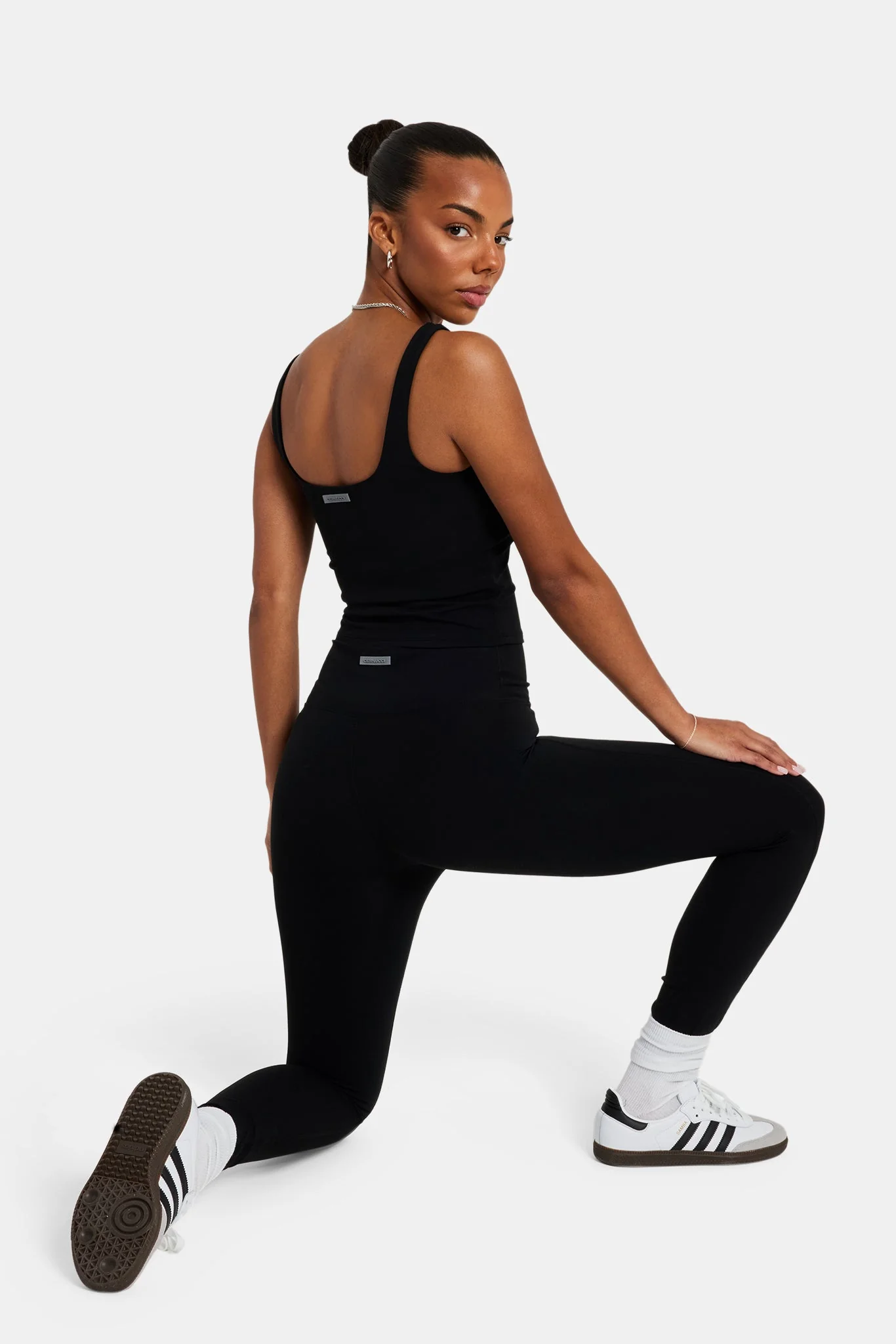 Deep Waistband Legging - Black - Image 4