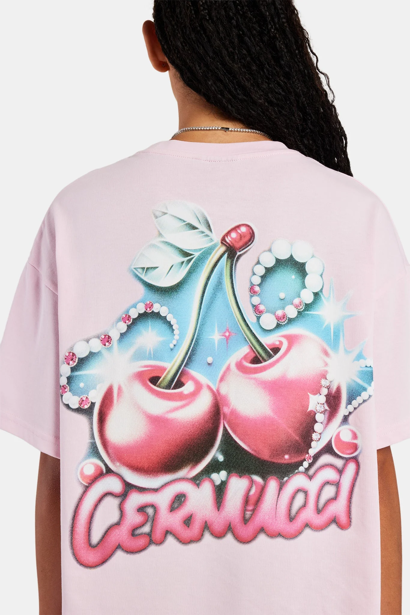 Diamond Cherry Oversized T-Shirt - Image 3