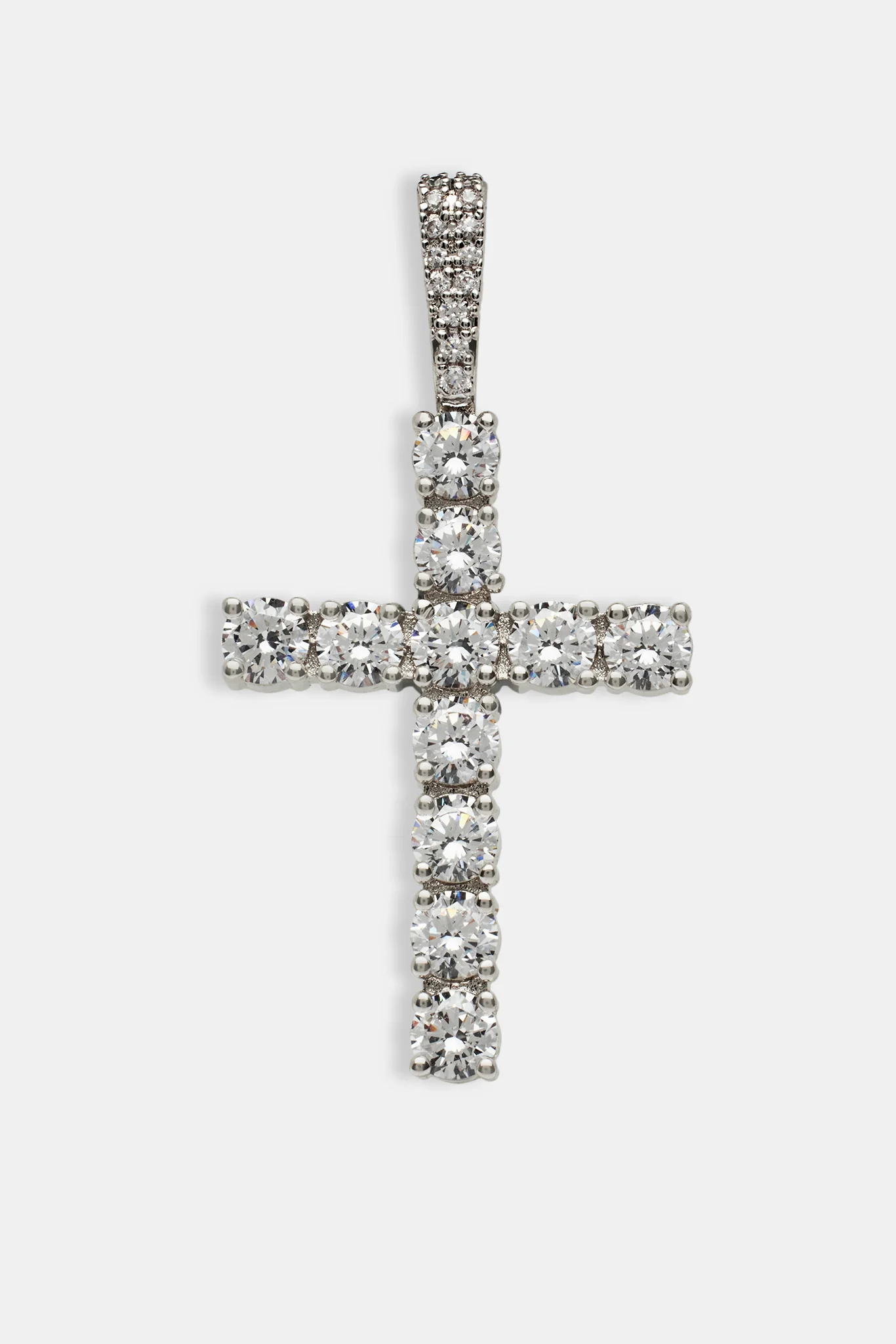 Iced Cross Pendant - 30mm - Image 2