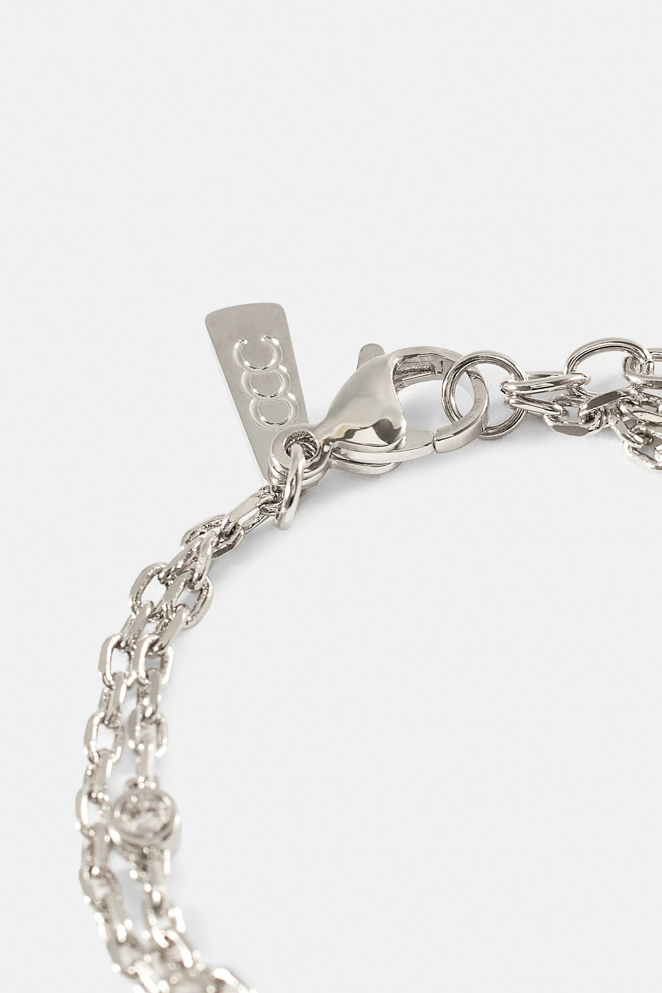 Double Layer Iced & Motif Rolo Bracelet - 10mm - Image 3