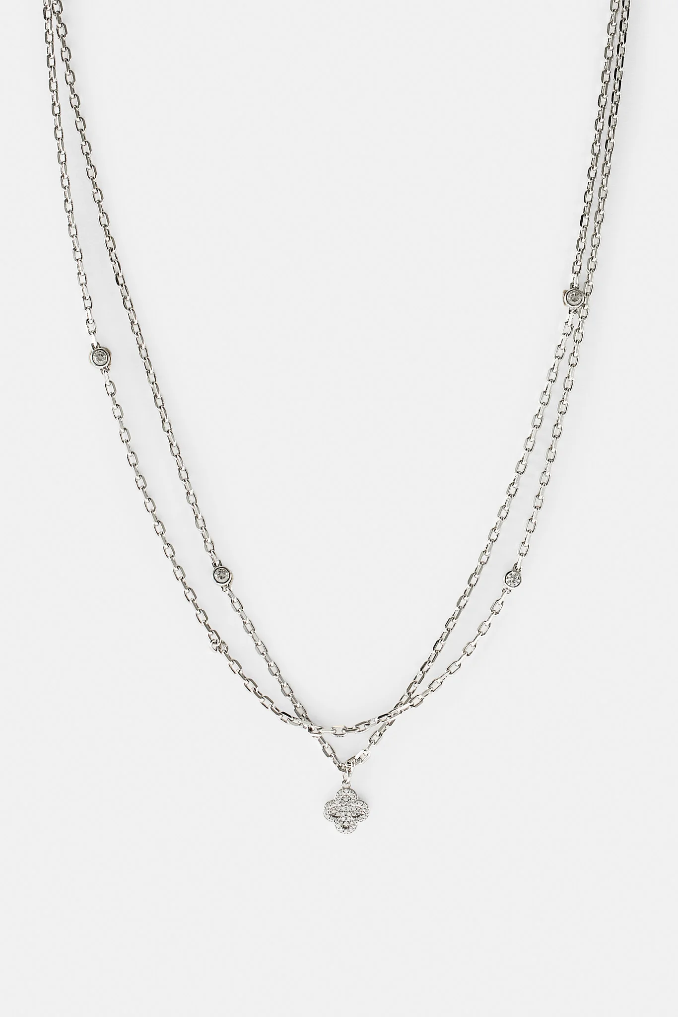 Double Layer Iced & Motif Rolo Necklace - 15mm - Image 2