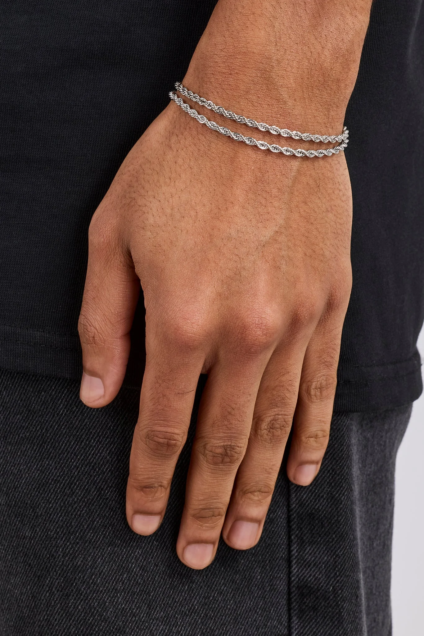 Double Rope Bracelet - 6mm - White