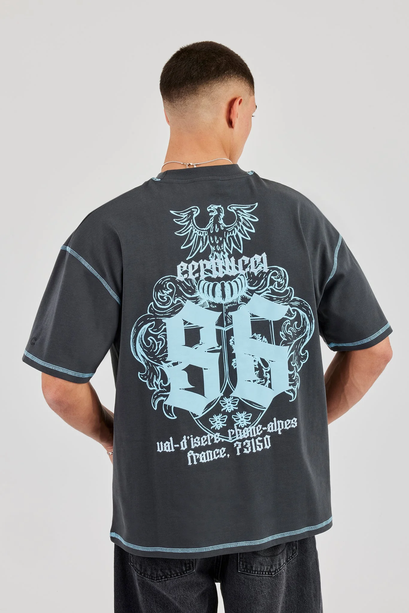 Eagle 86 Oversized T-Shirt - Charcoal