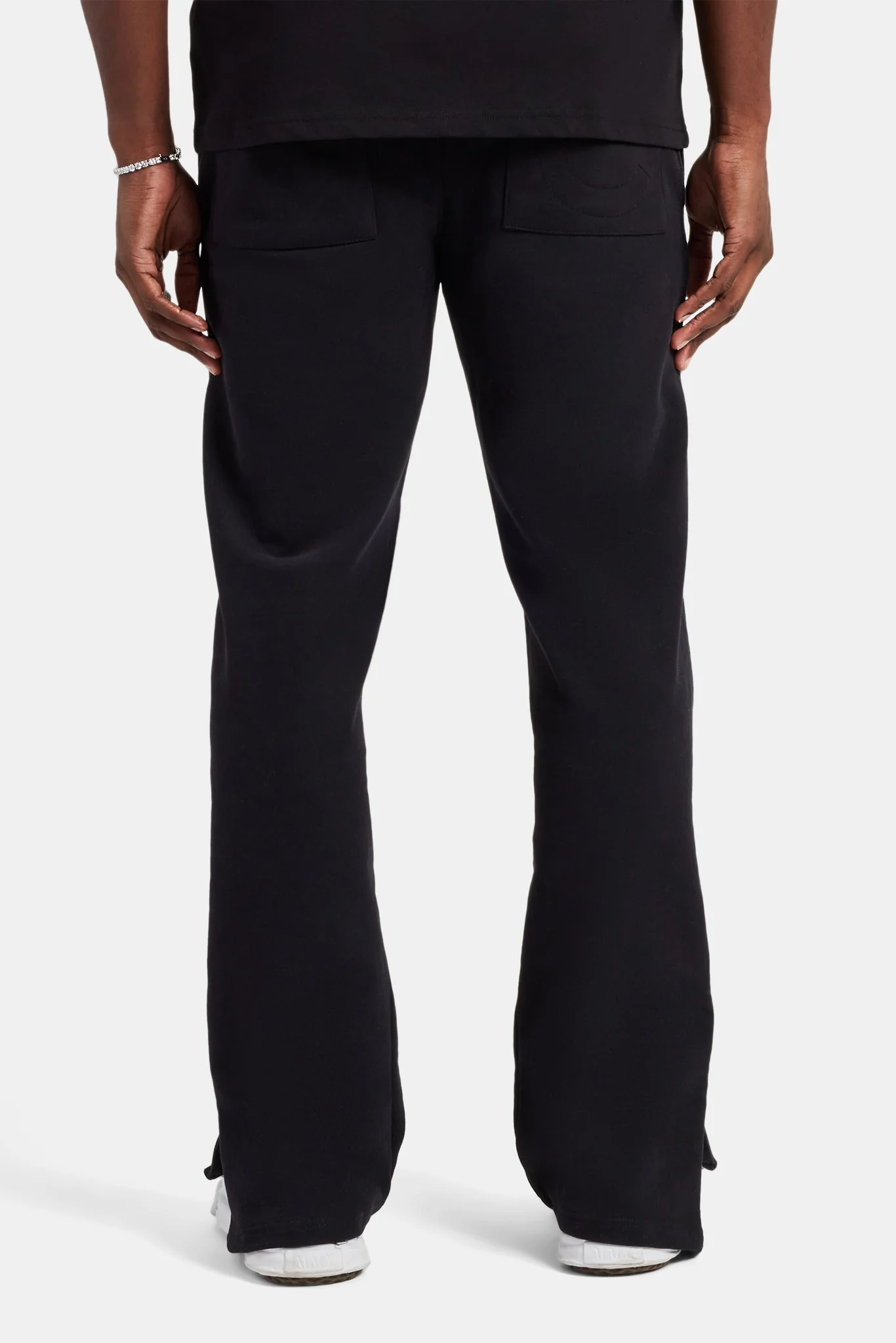 Embellished C Split Hem Jogger - Black - Image 4