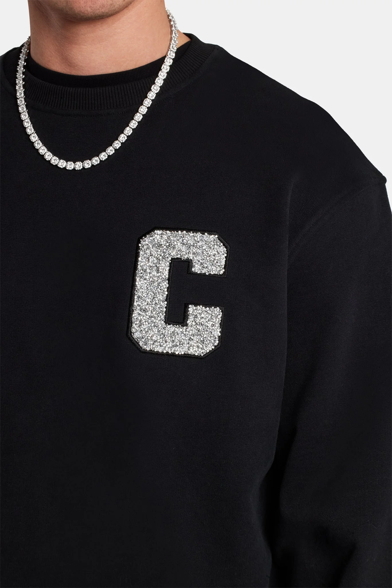 Embellished C Sweatshirt - Black - Image 5