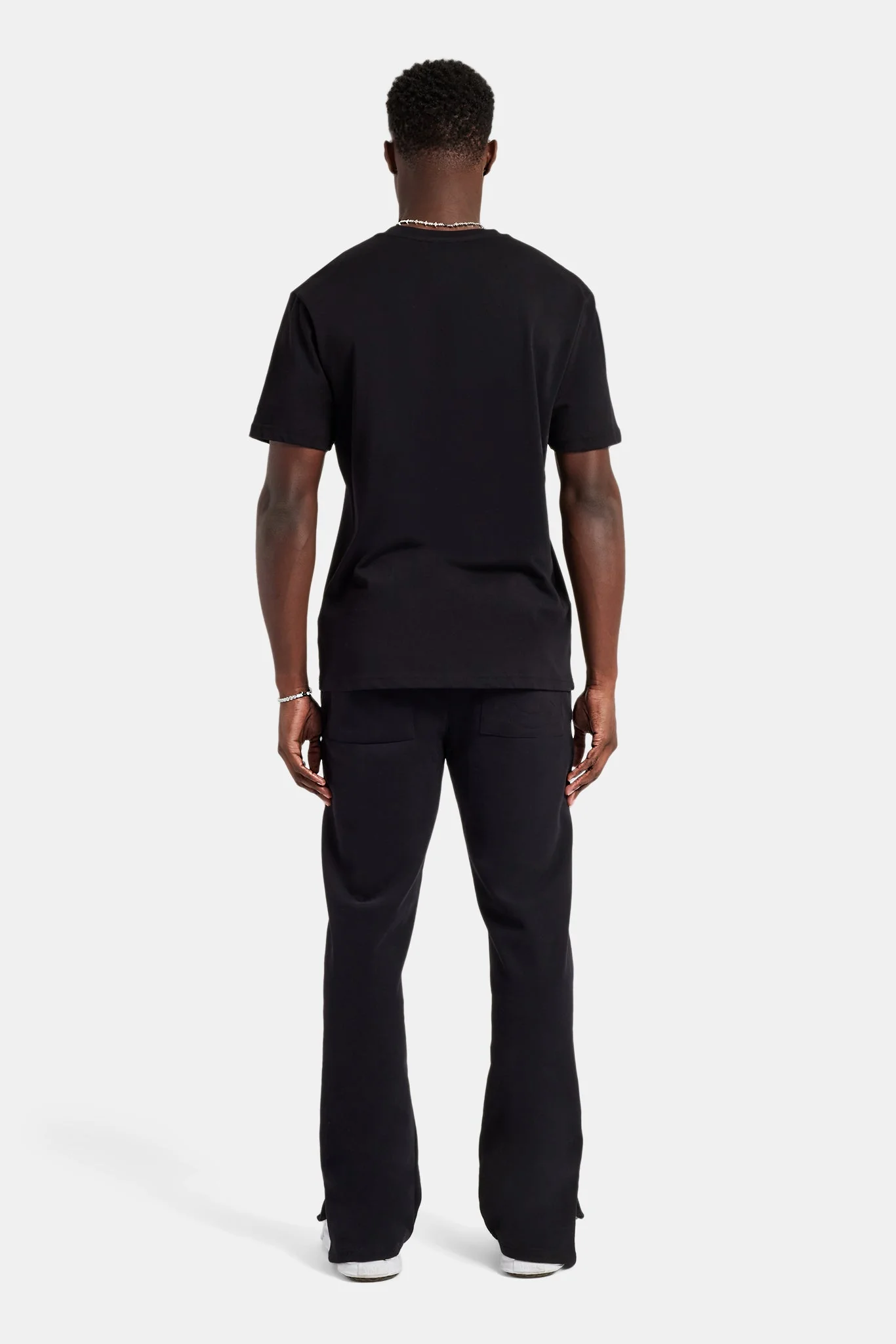 Embellished C T-Shirt & Jogger - Black - Image 4