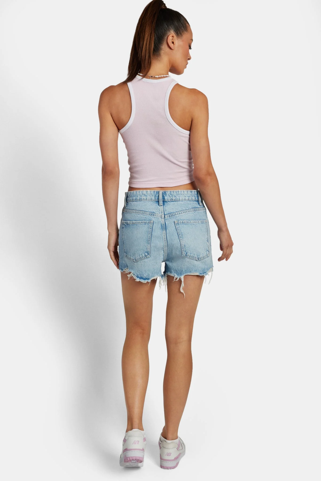 Embroidered Crop Vest - Pink - Image 4