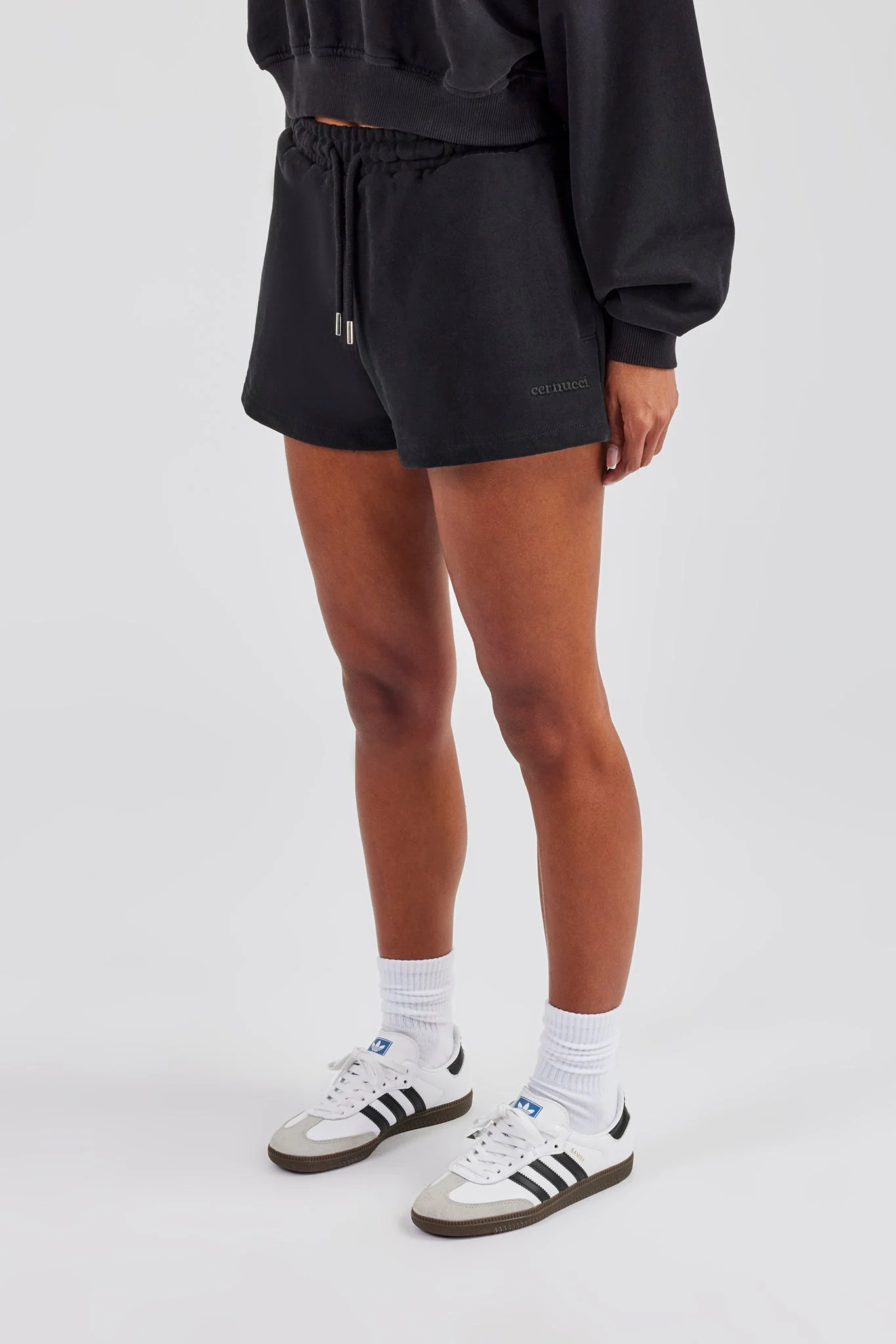 Embroidered Short - Black
