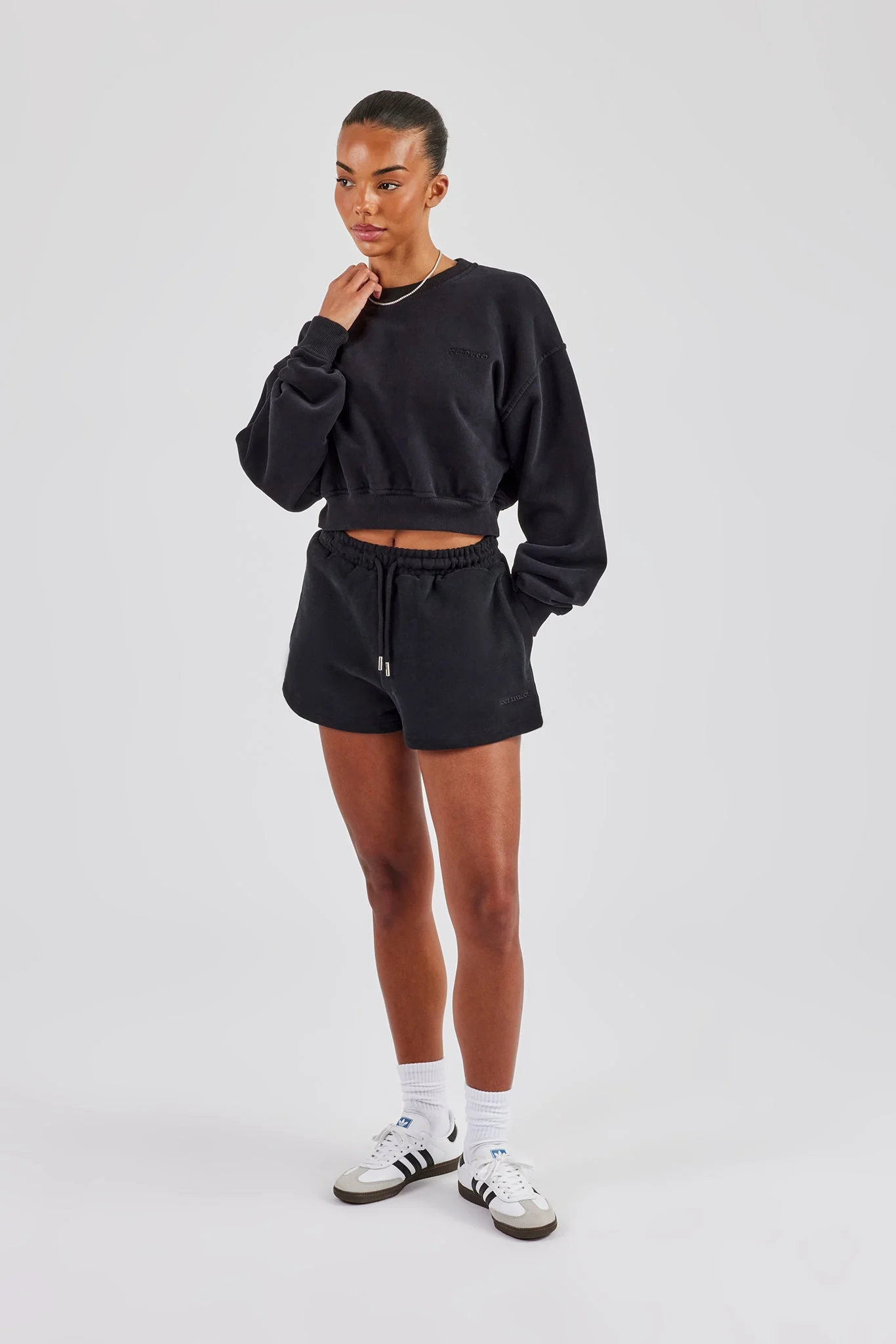 Embroidered Short - Black - Image 5