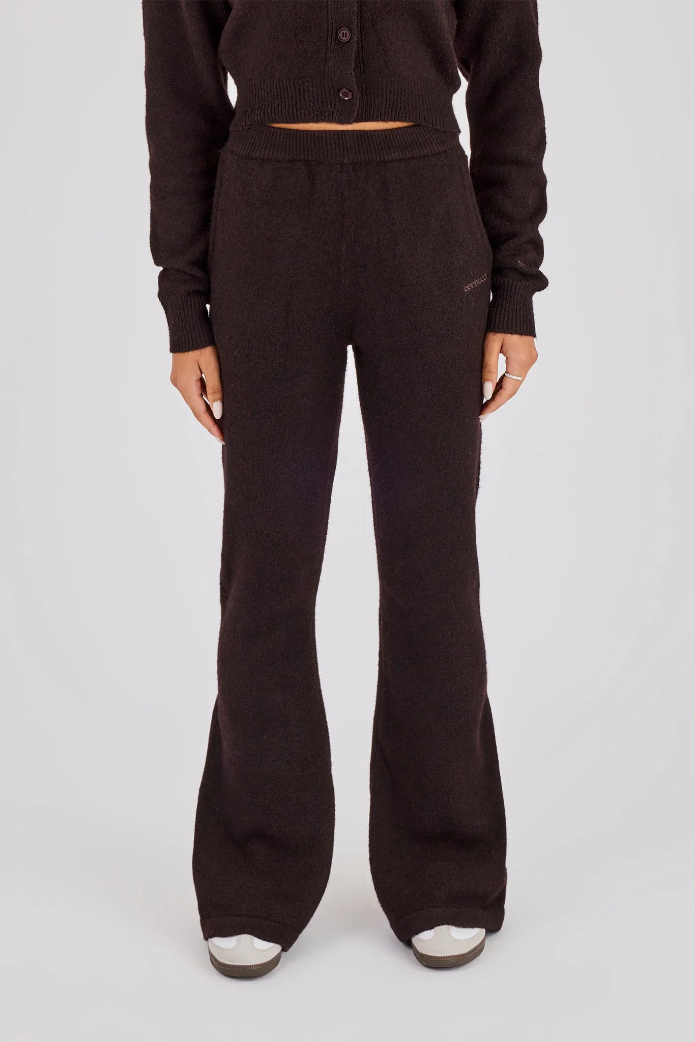 Flare Knitted Trouser - Chocolate