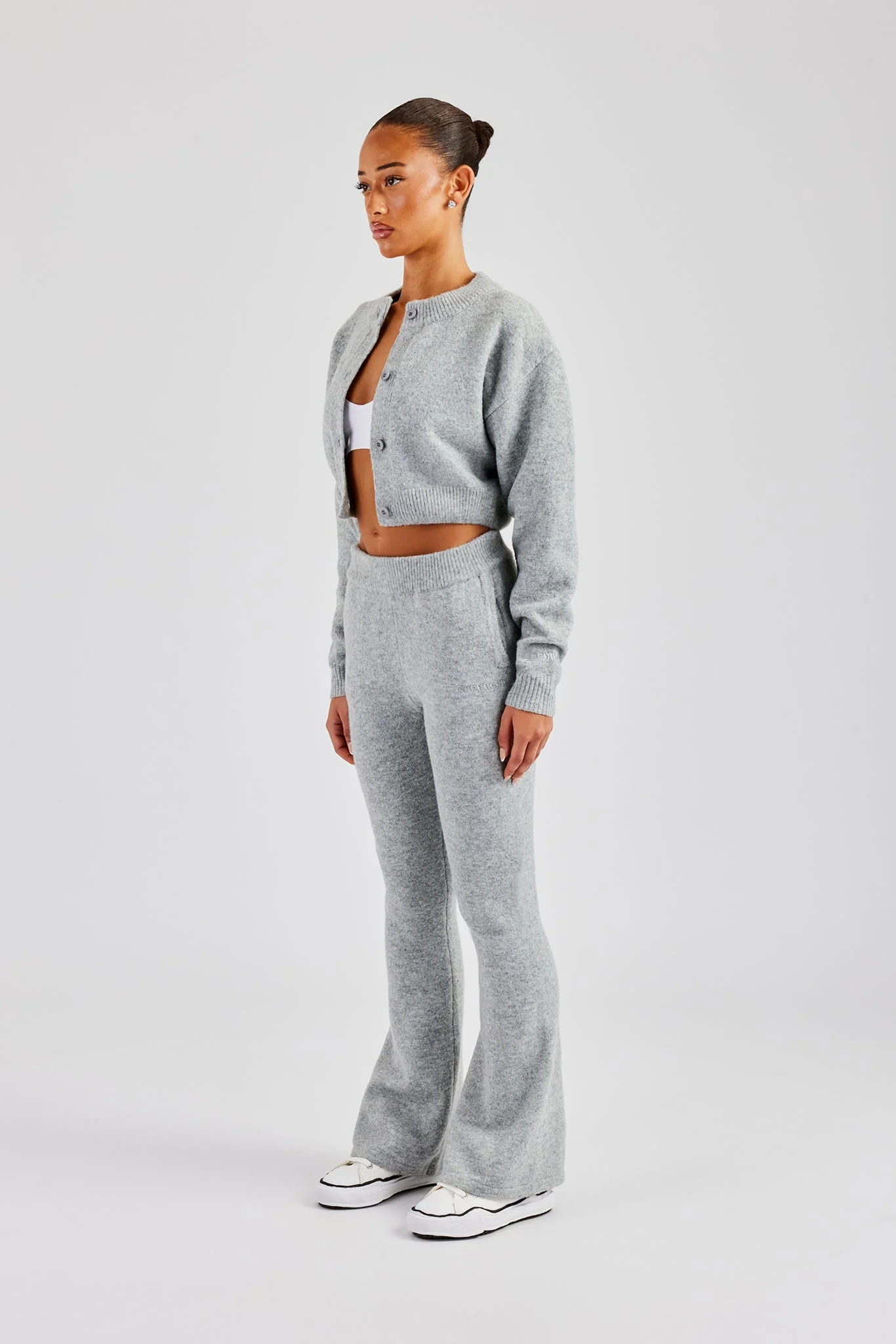 Flare Knitted Trouser - Grey - Image 4