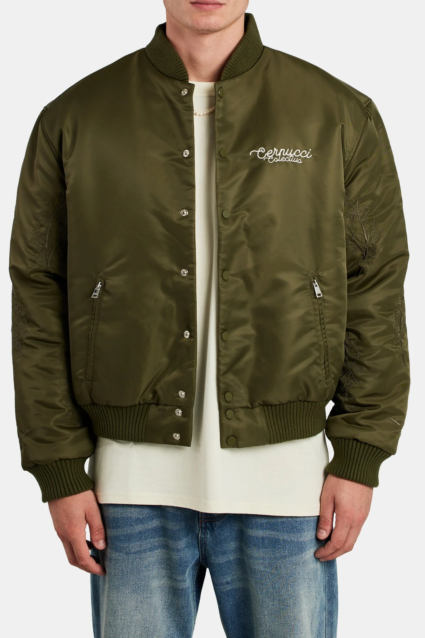 Floral Nylon Bomber Jacket - Image 2