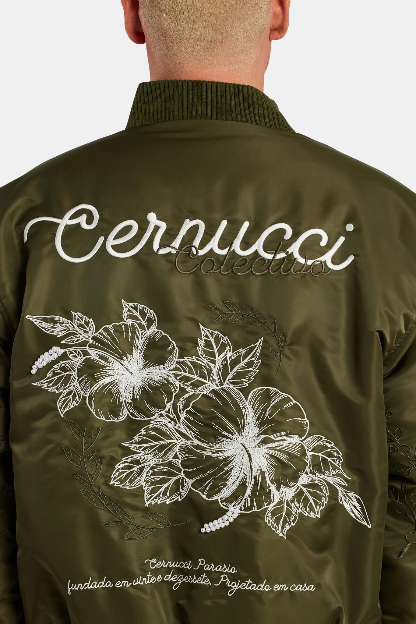 Floral Nylon Bomber Jacket - Image 3