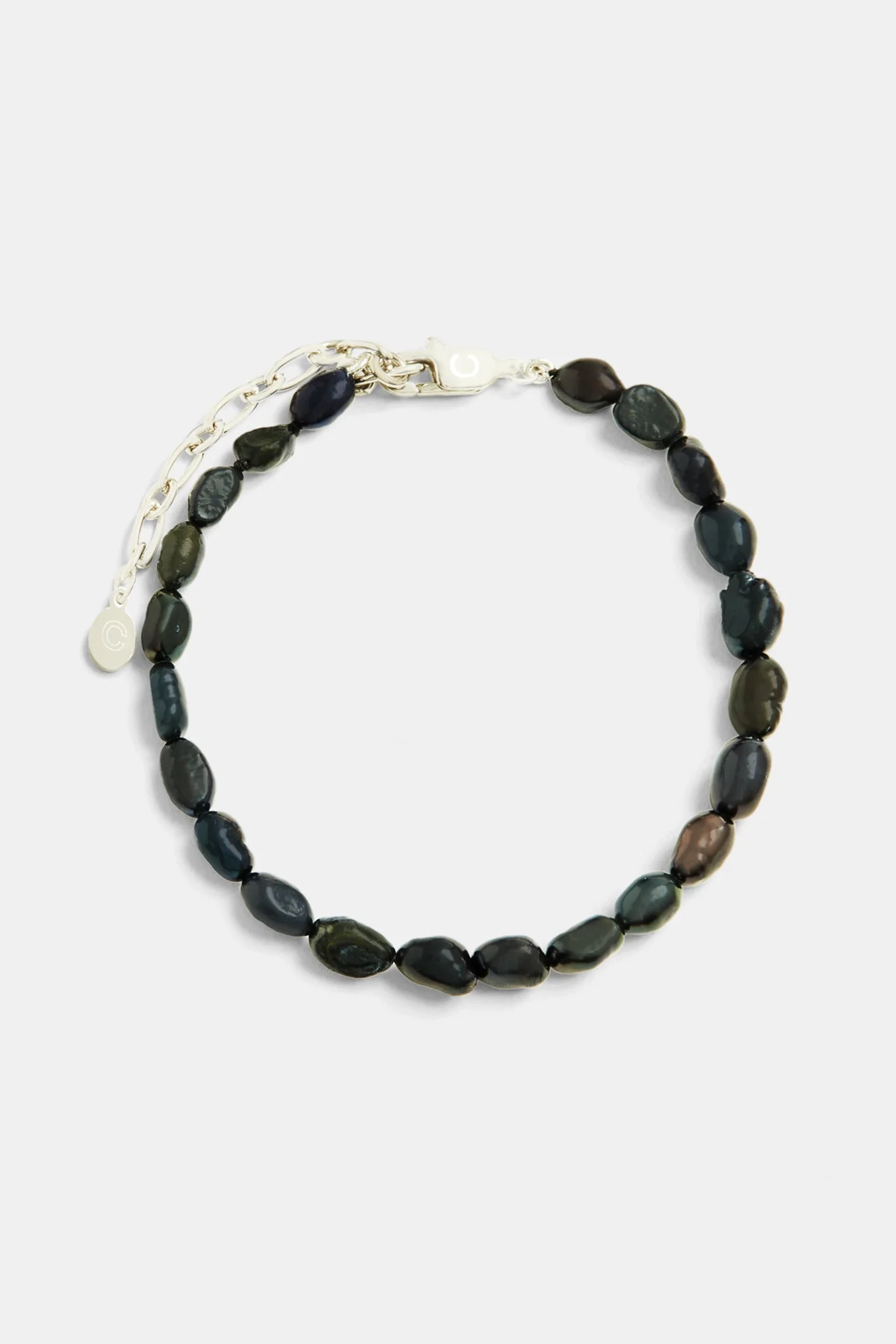 Freshwater Baroque Oil-Slick Pearl Bracelet 7"+2