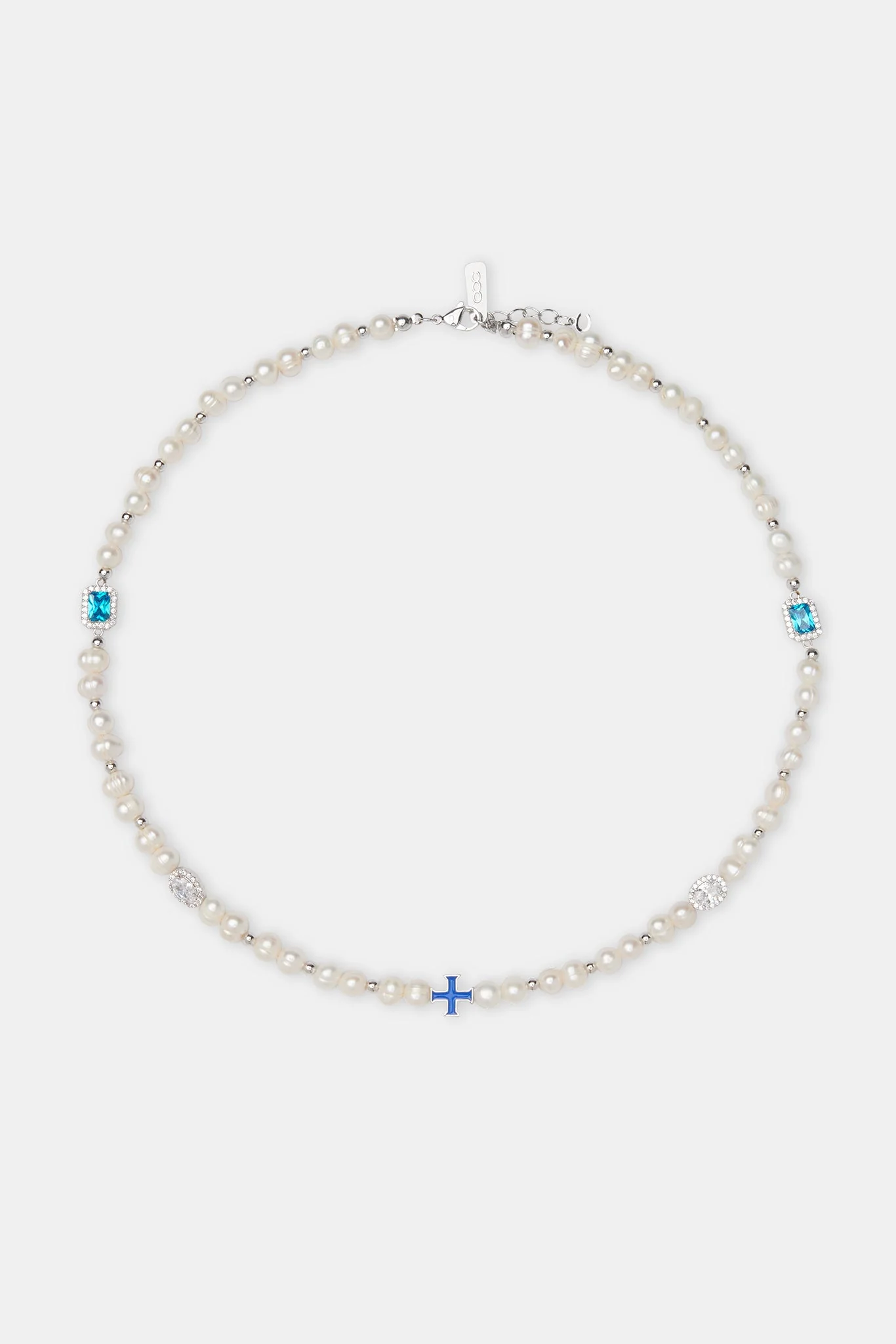 Freshwater Pearl Blue Motif Necklace - Image 4