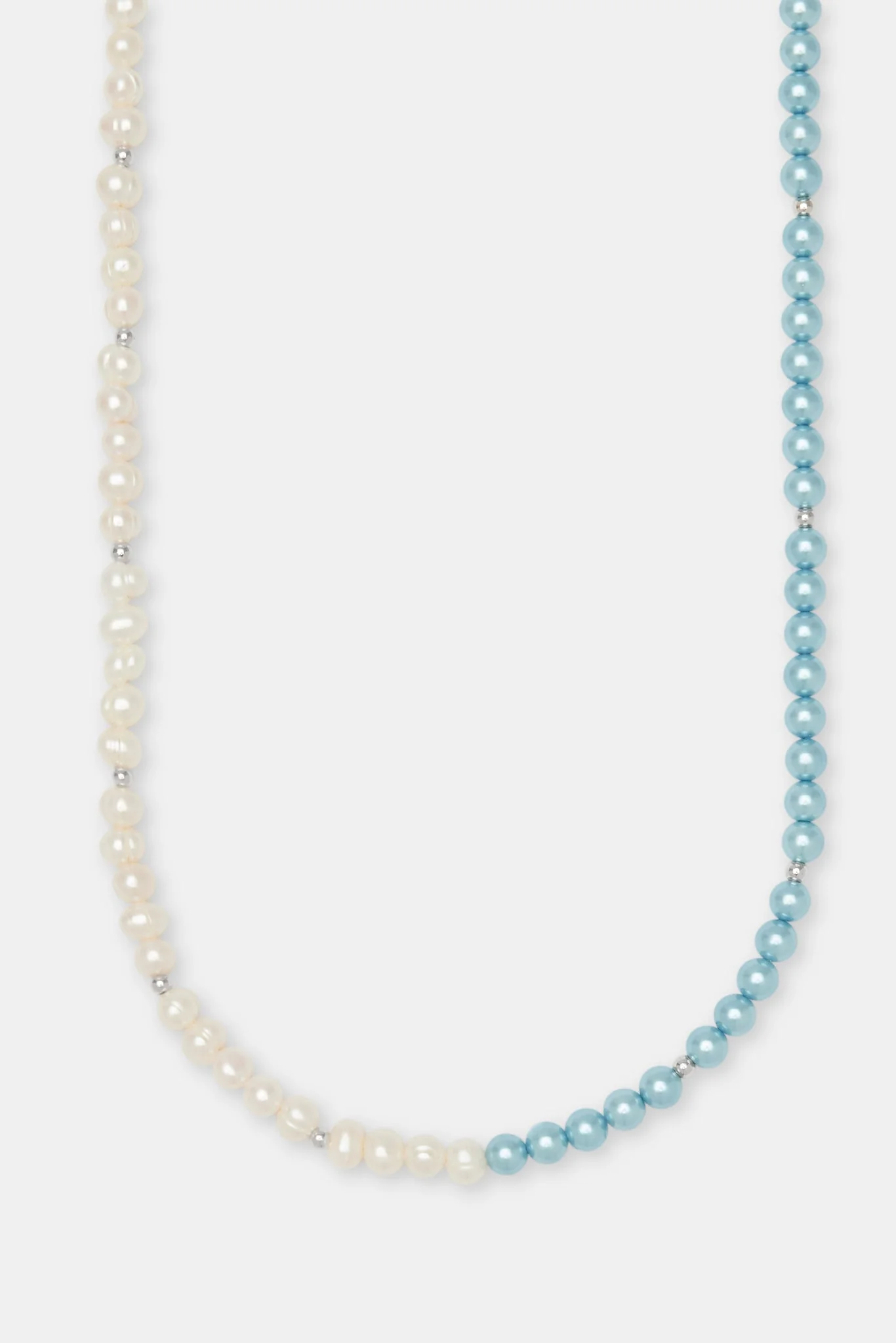 Freshwater Pearl & Blue Pearl Necklace - 6mm - Image 2