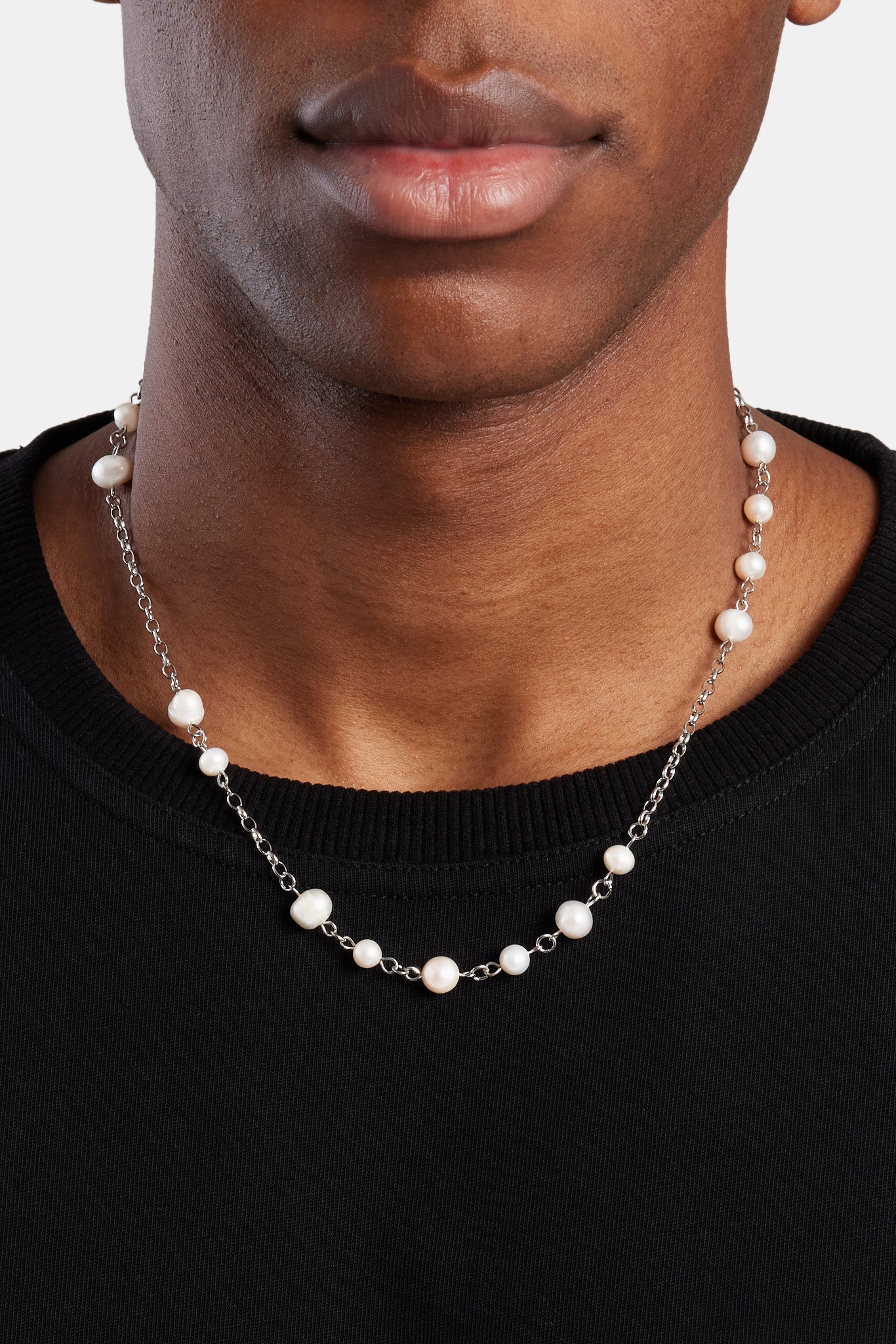 Freshwater Pearl Chain Necklace - 6mm - Image 2