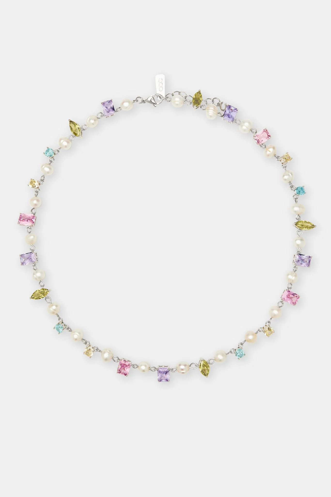 Freshwater Pearl Mixed Shape Gemstone Necklace - Image 3