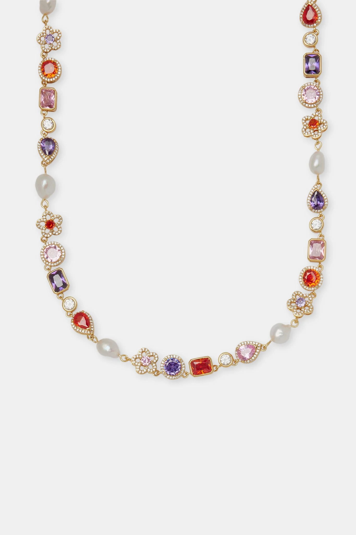 Freshwater Pearl & Multi Gemstone Chain - Image 2