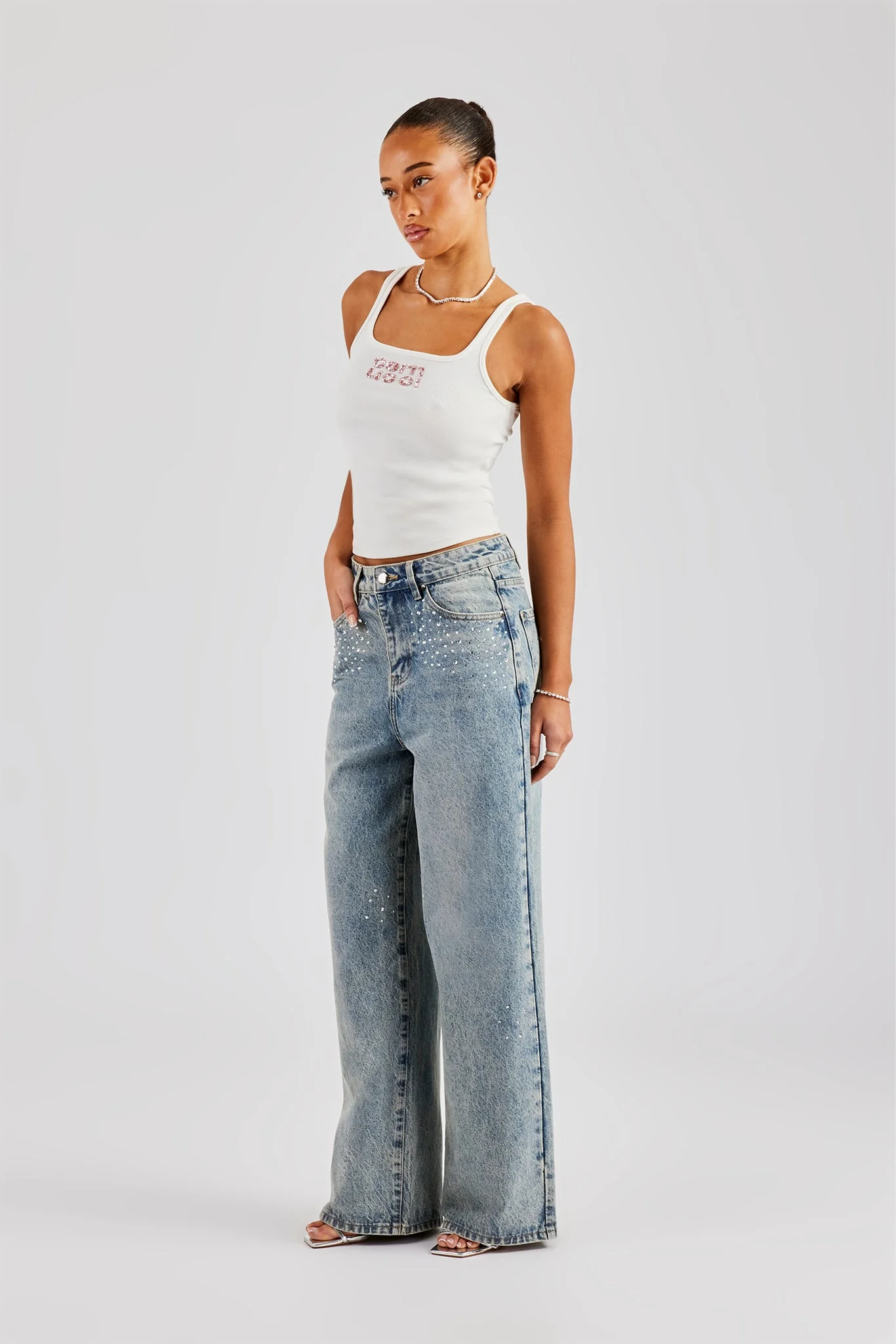 Gemstone Baggy Jean - Antique Wash - Image 4