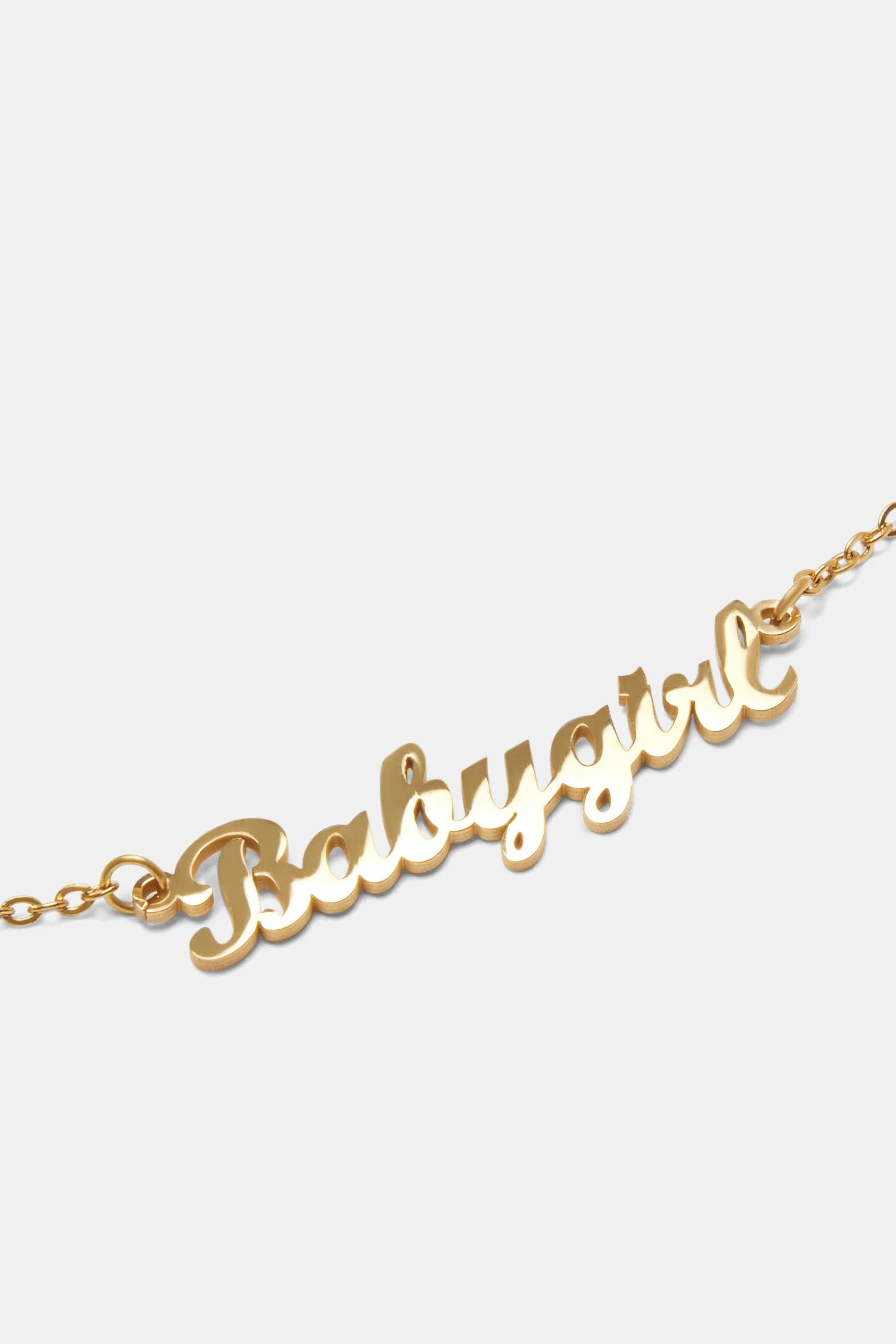 Gold Plated Polished Babygirl Necklace - Image 3