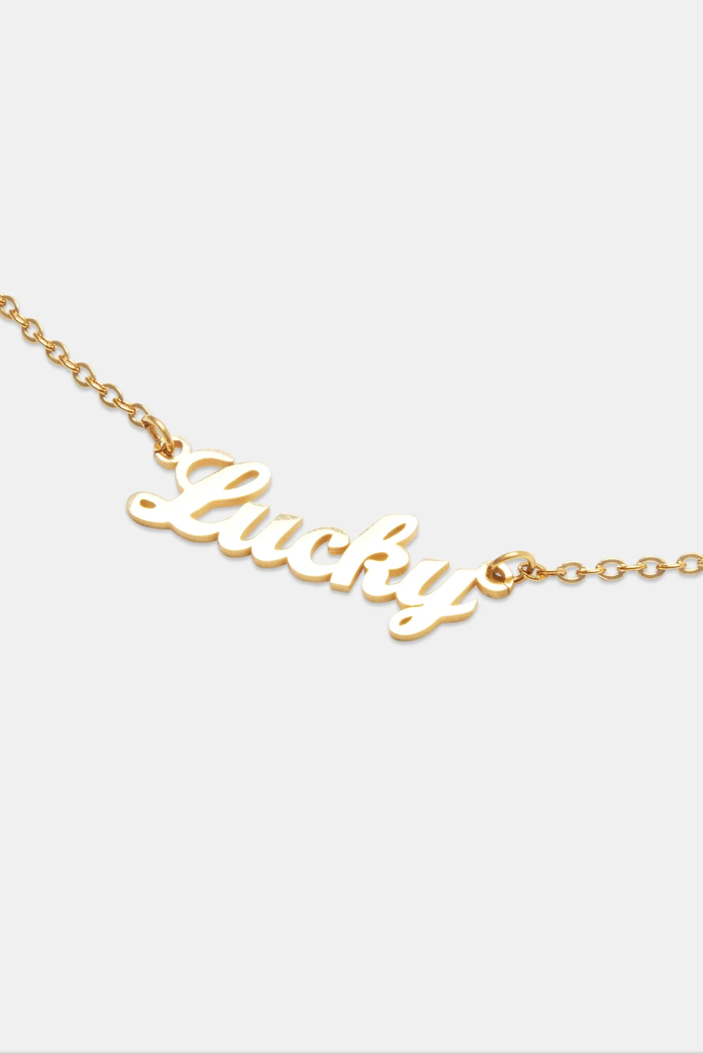 Gold Plated Polished Lucky Necklace - Image 3