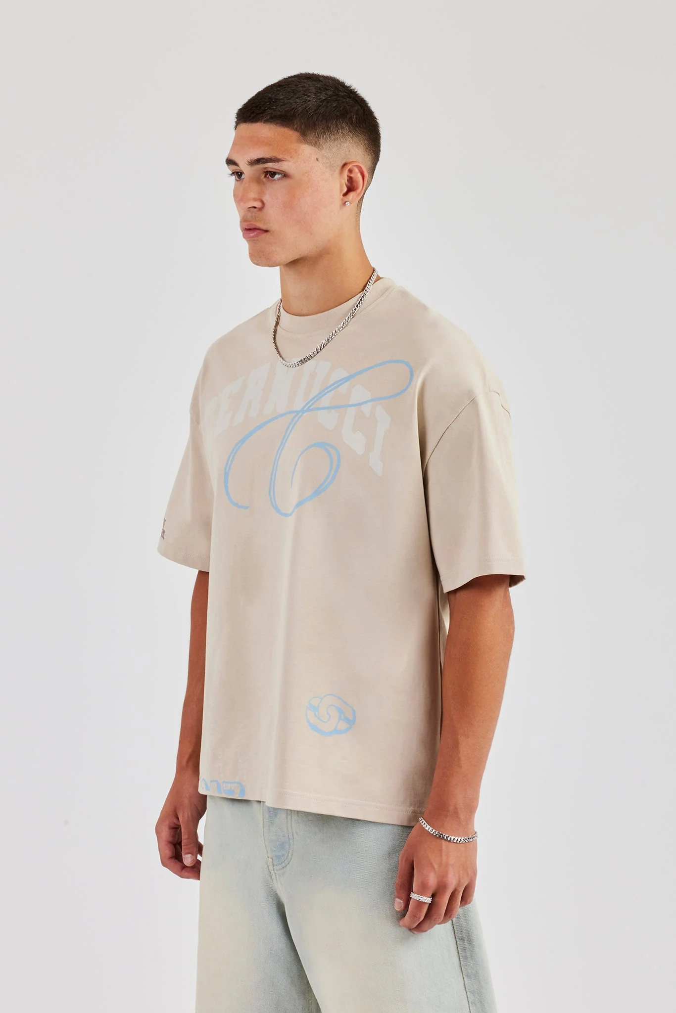 Graffiti Oversized T-Shirt - Stone - Image 2