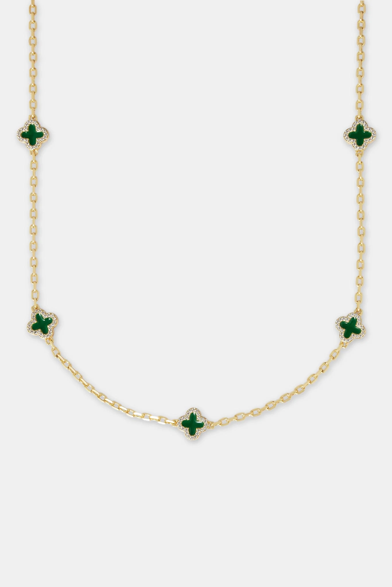 Green Enamel Motif Rolo Link Chain - 10mm - Image 2