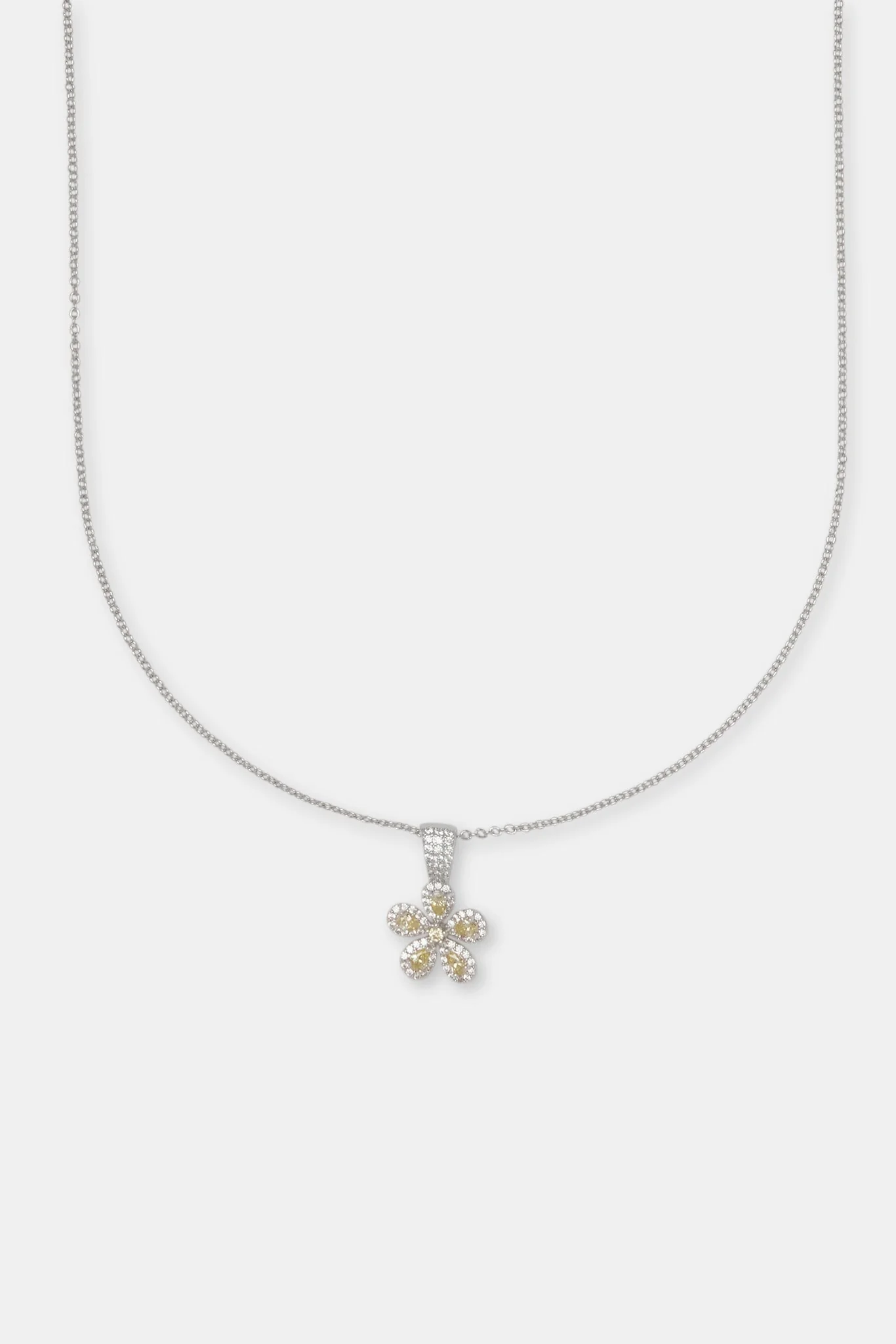 Green Iced Flower Necklace - 15mm - Image 2