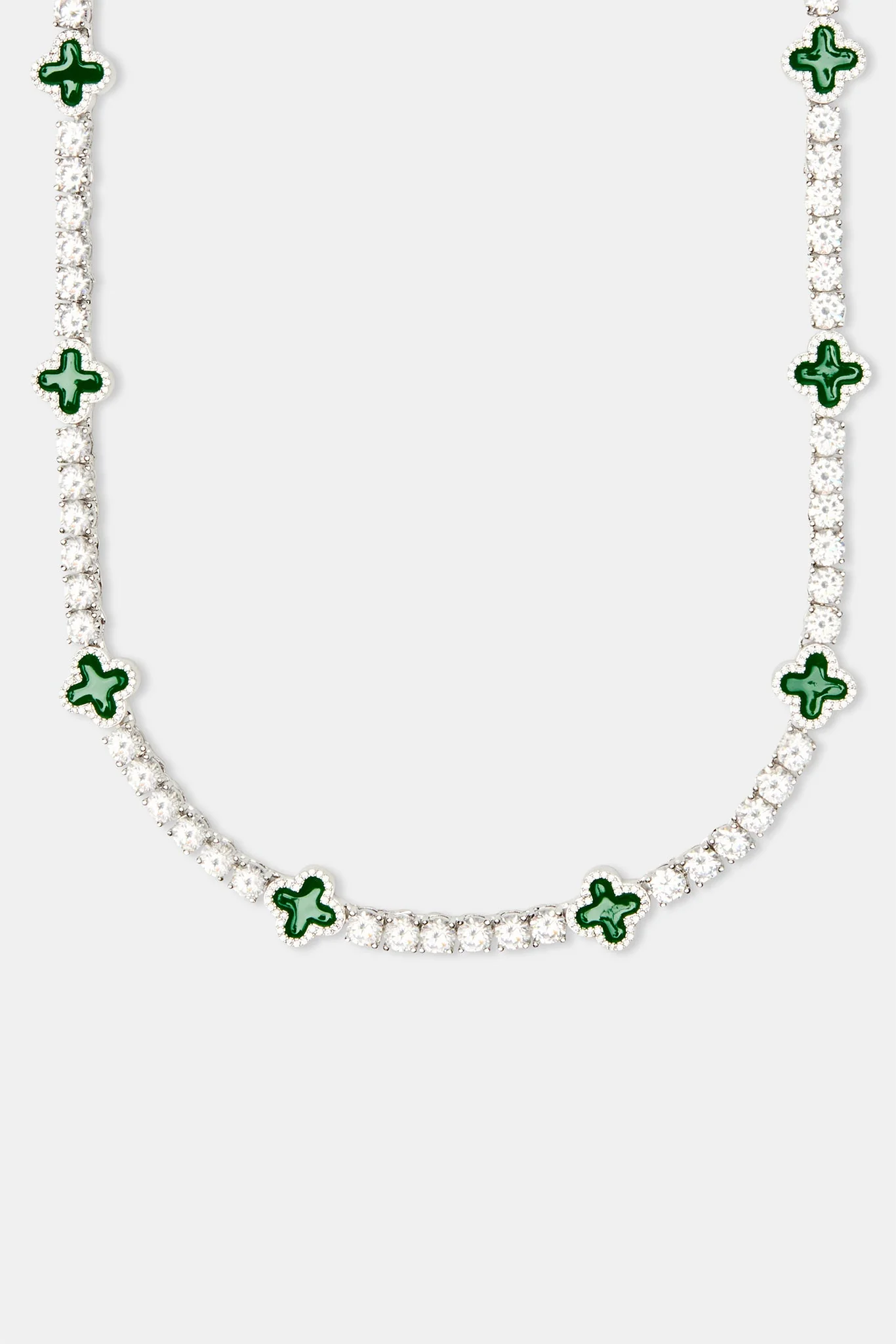 Green Motif Tennis Chain - 5mm - Image 2