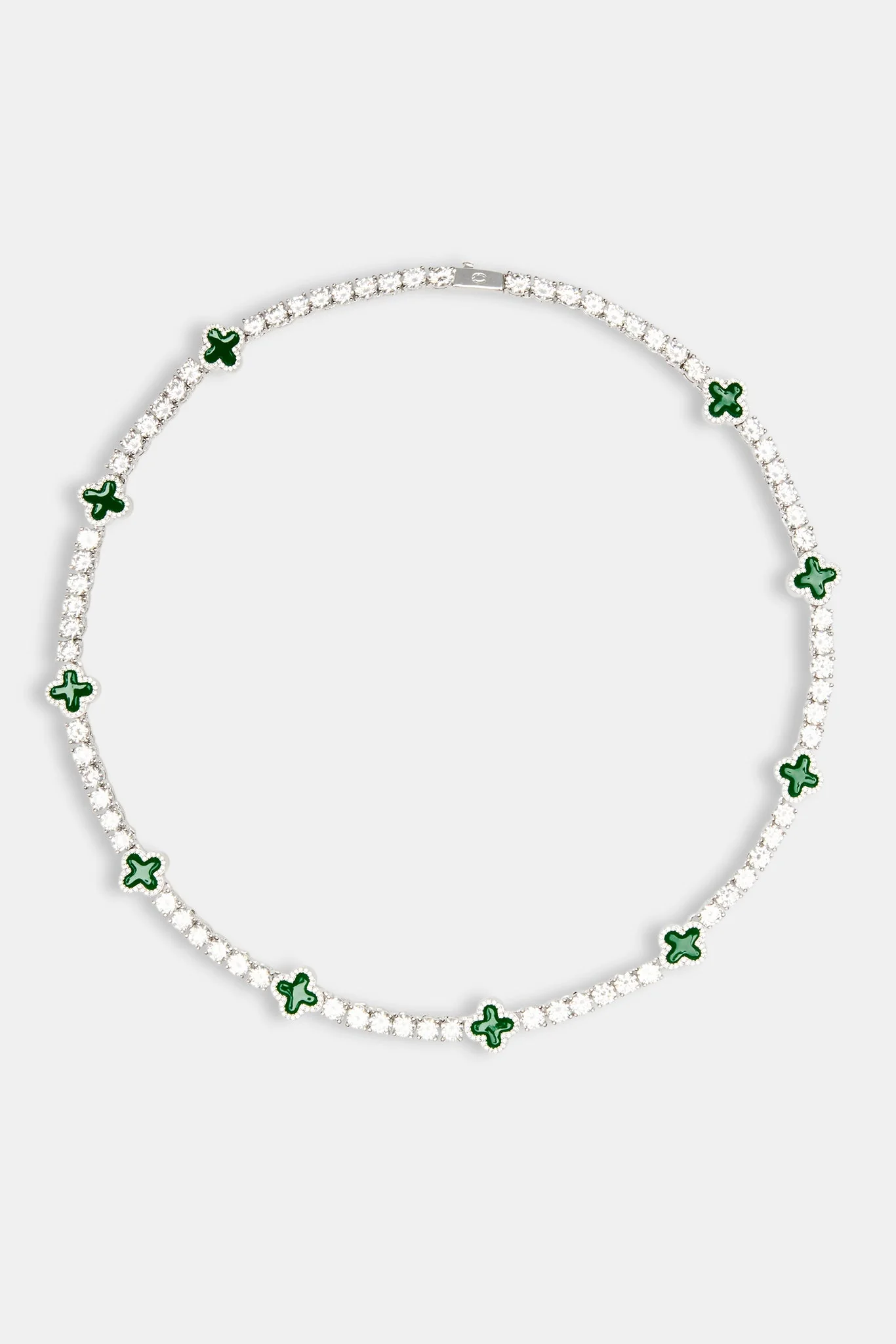 Green Motif Tennis Chain - 5mm - Image 3