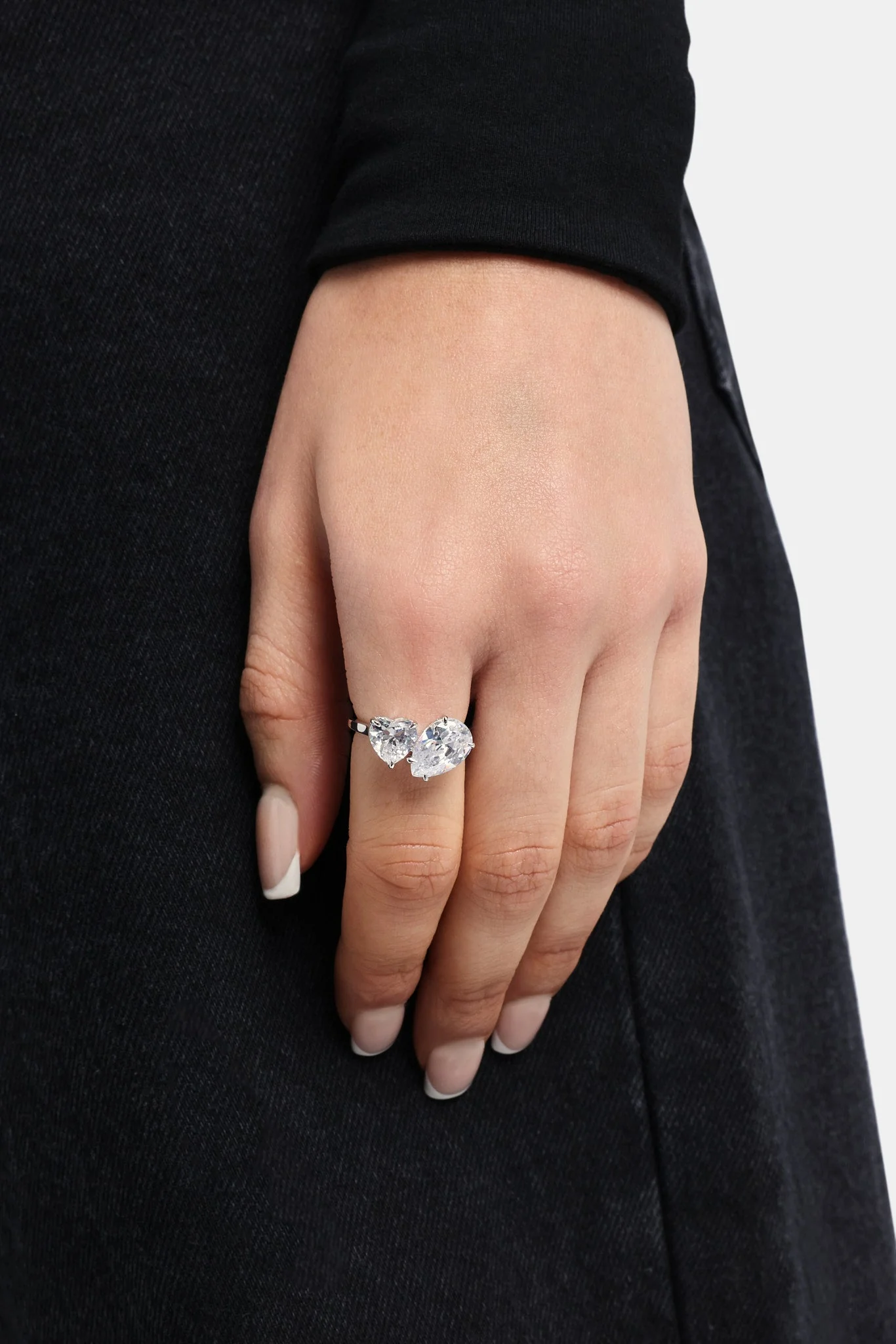 Heart Stone Ring - White - Image 2