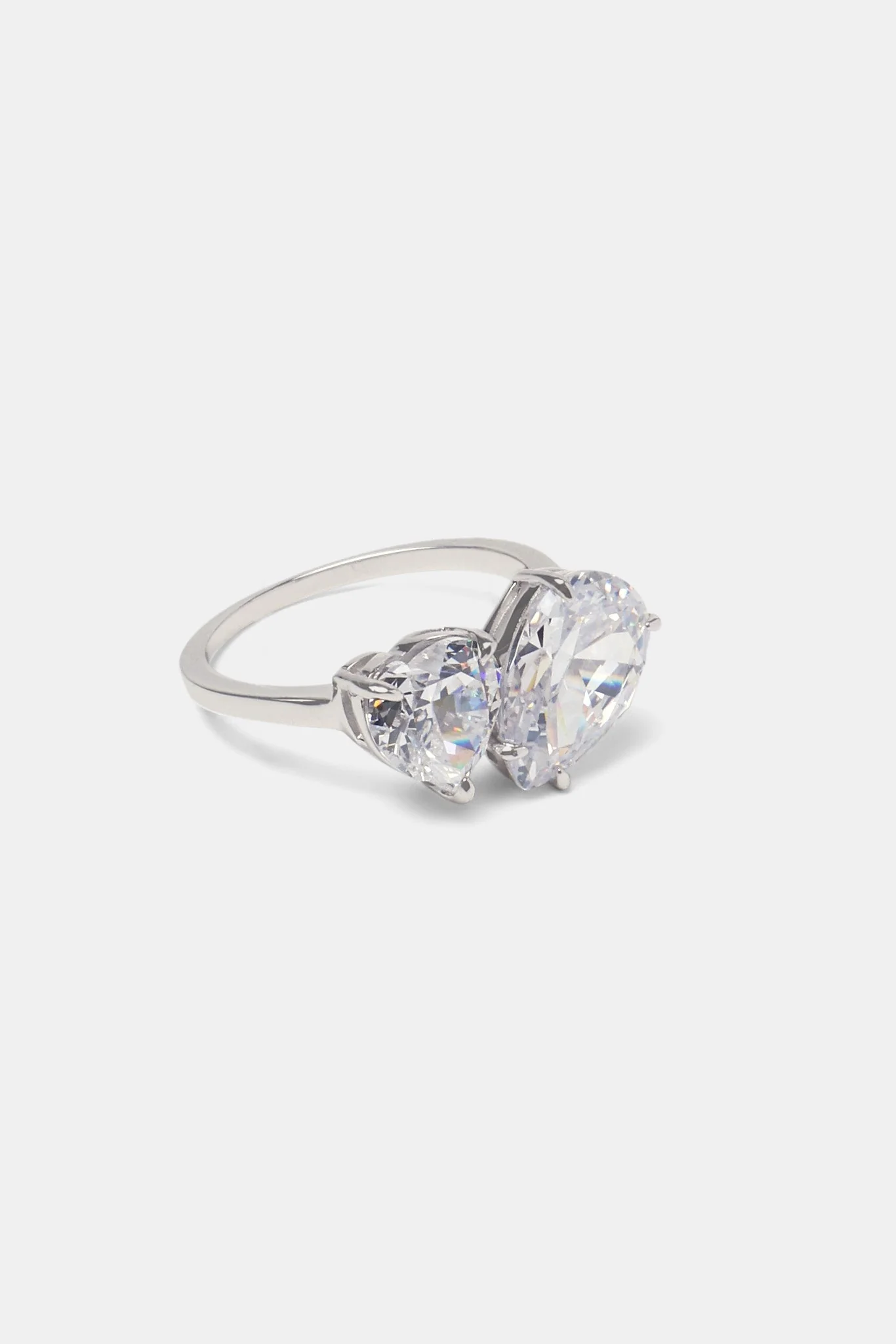 Heart Stone Ring - White - Image 3