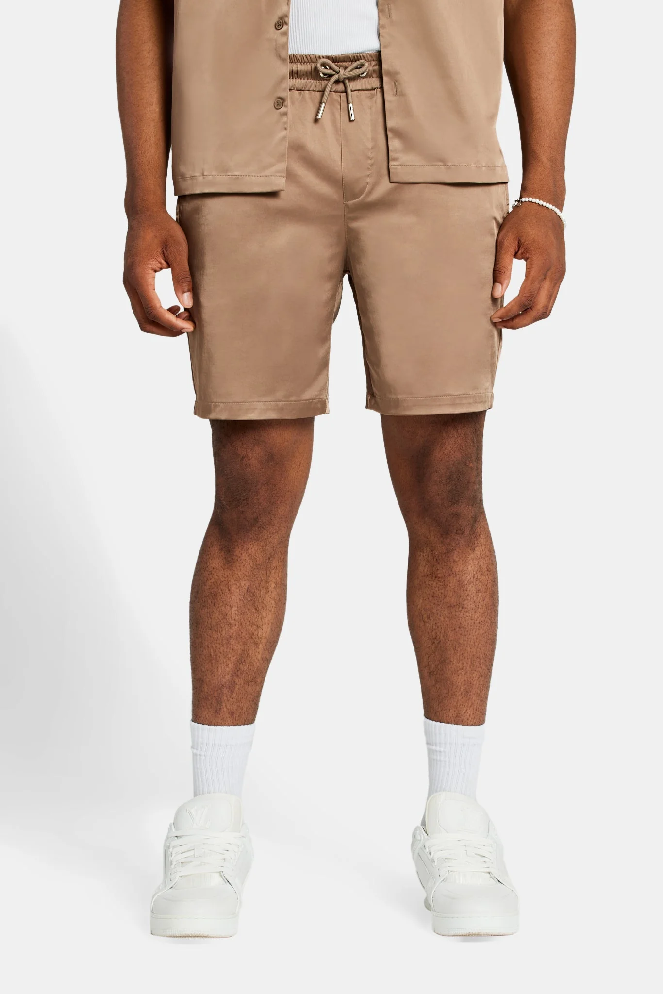 Heavyweight Satin Short - Coffee - Image 3