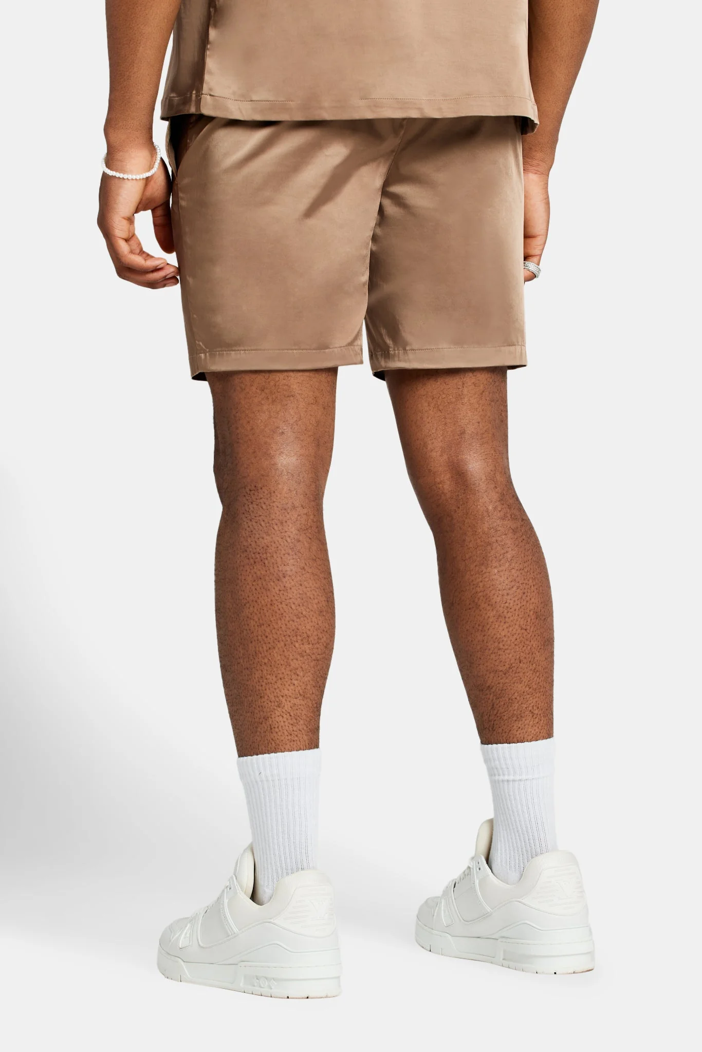 Heavyweight Satin Short - Coffee - Image 4