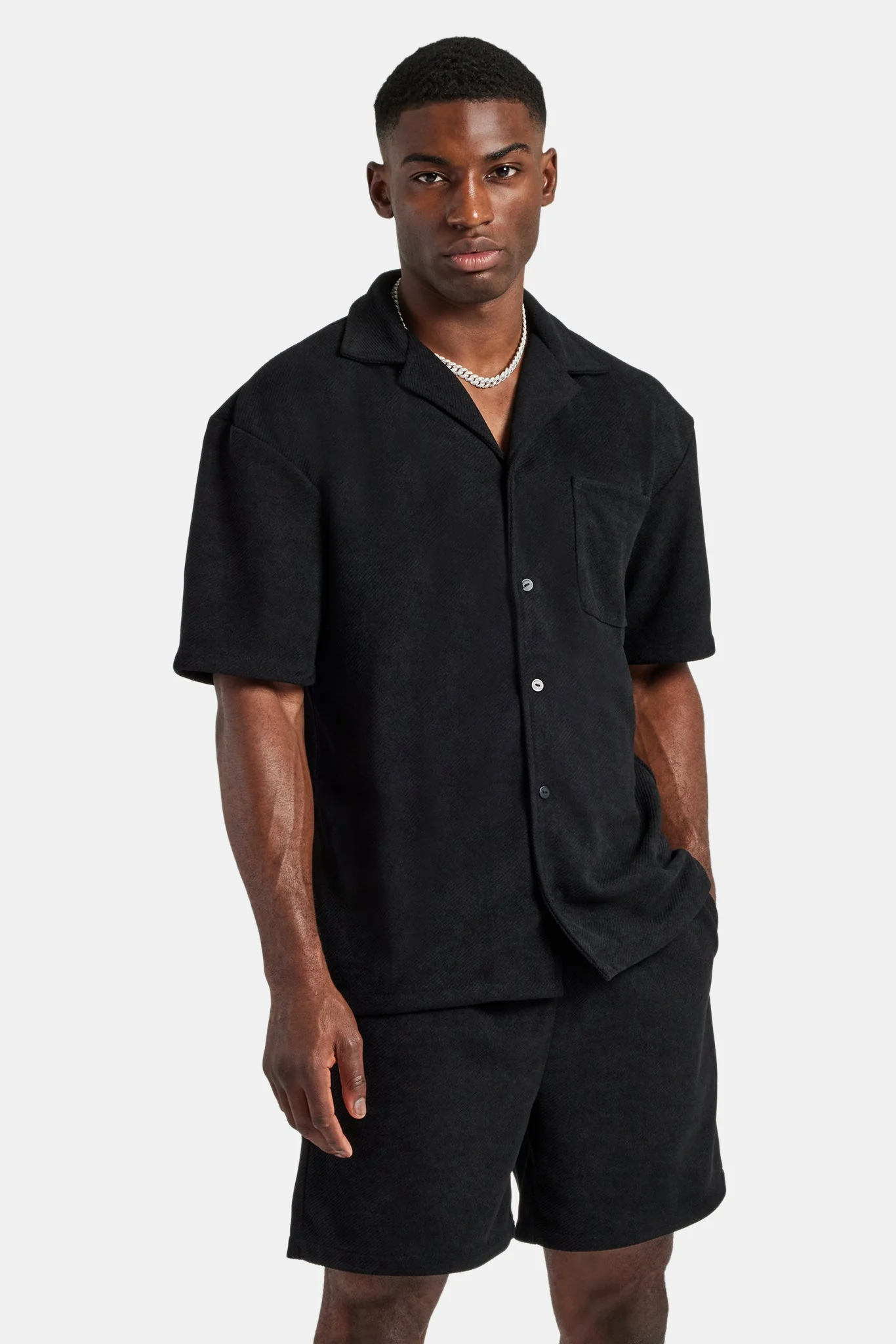 Heavyweight Textured Short - Black - Image 4