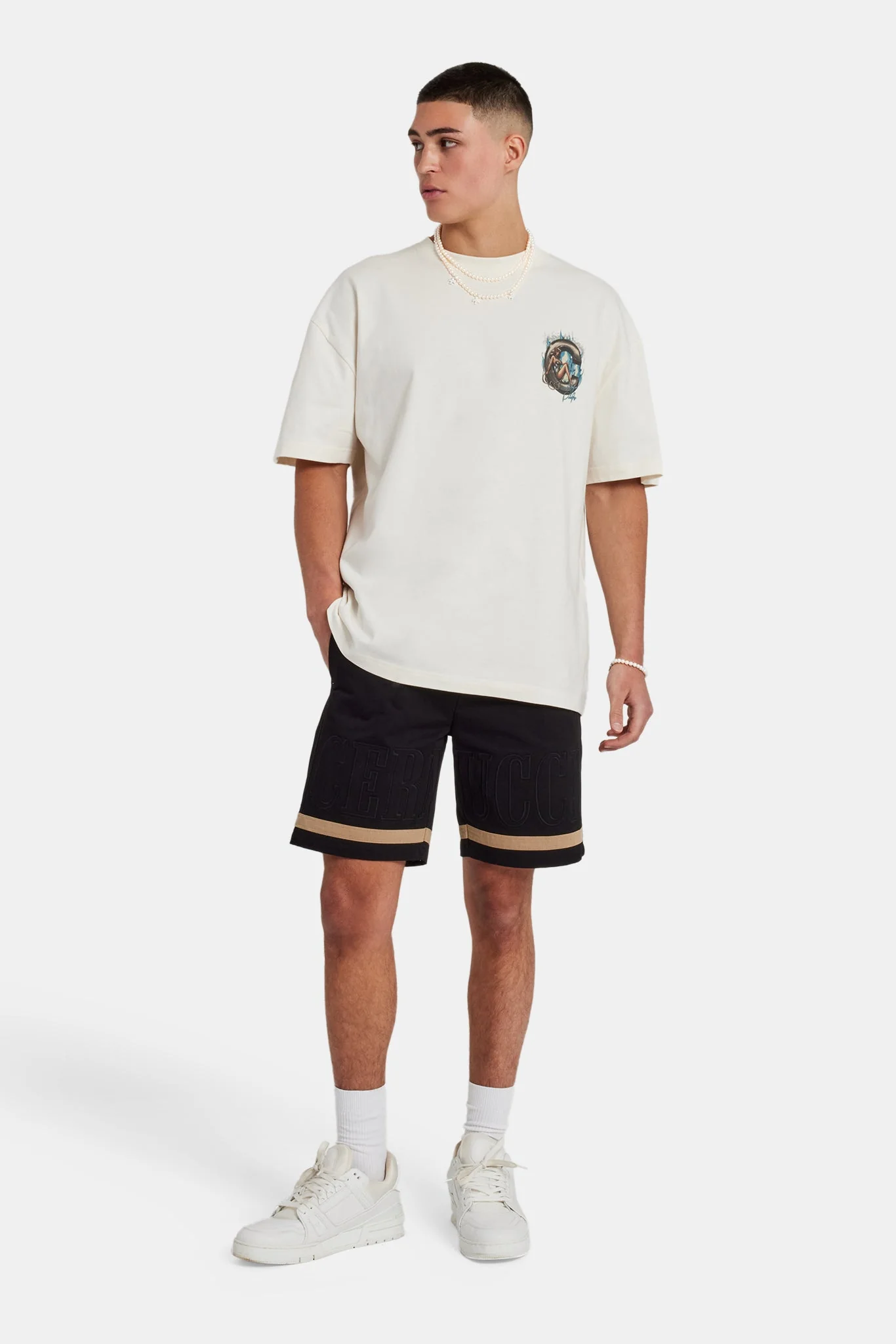 Washed C Graphic Oversized T-Shirt - Off White - Image 2