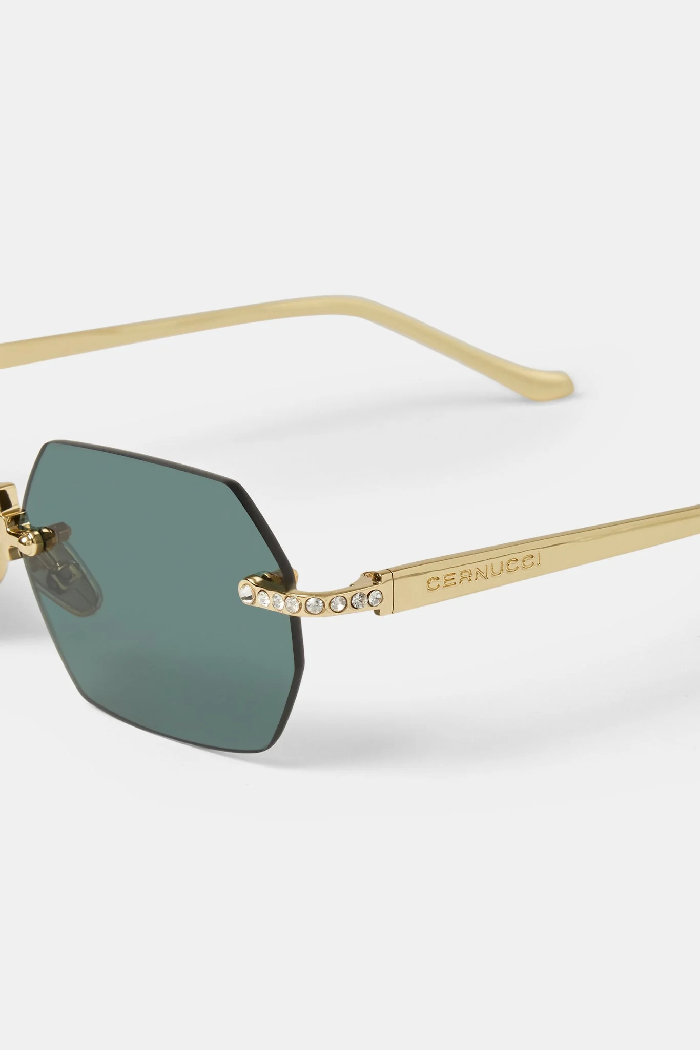 Hexagon Tinted Sunglasses - Green - Image 5