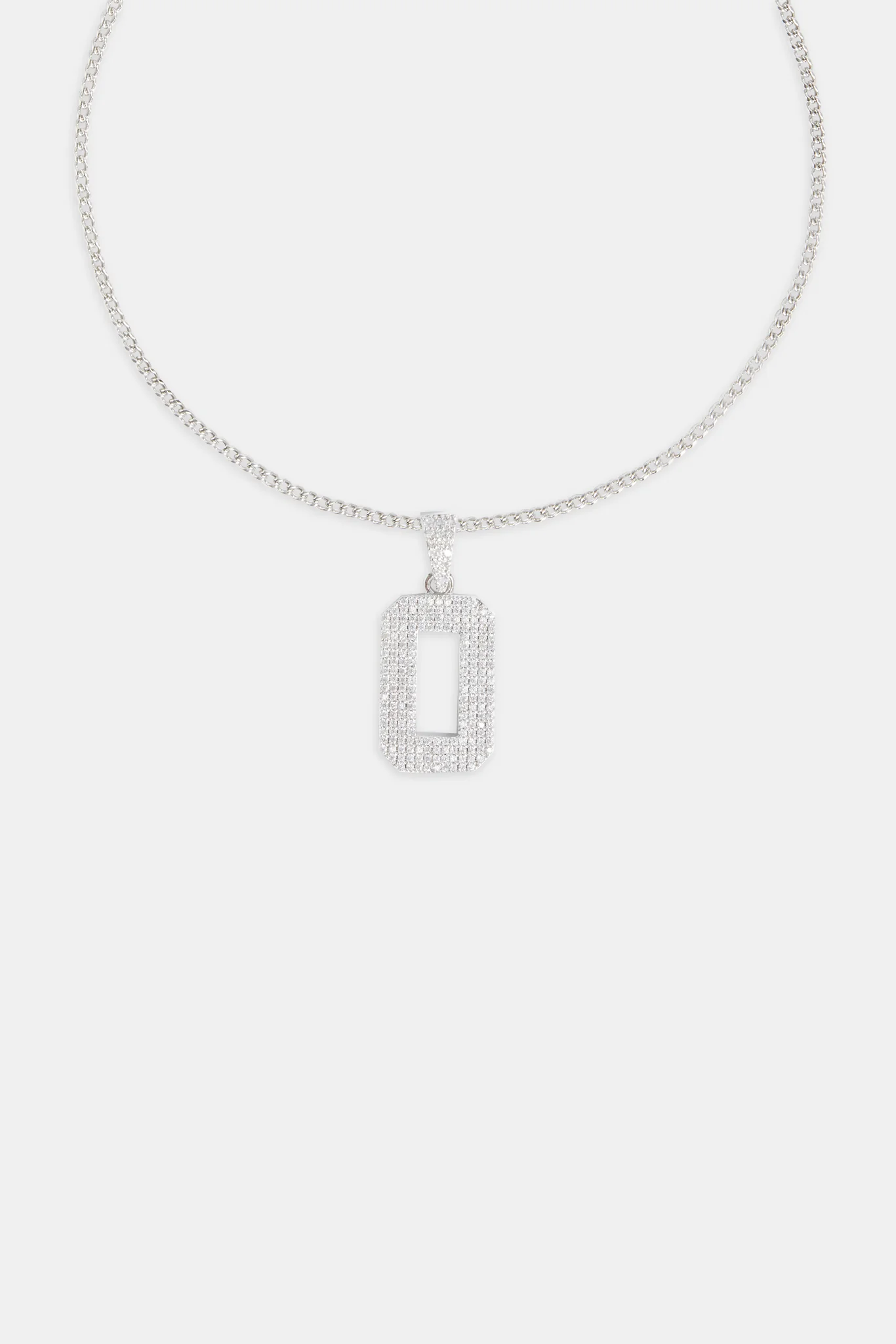 Iced 0 Number Pendant