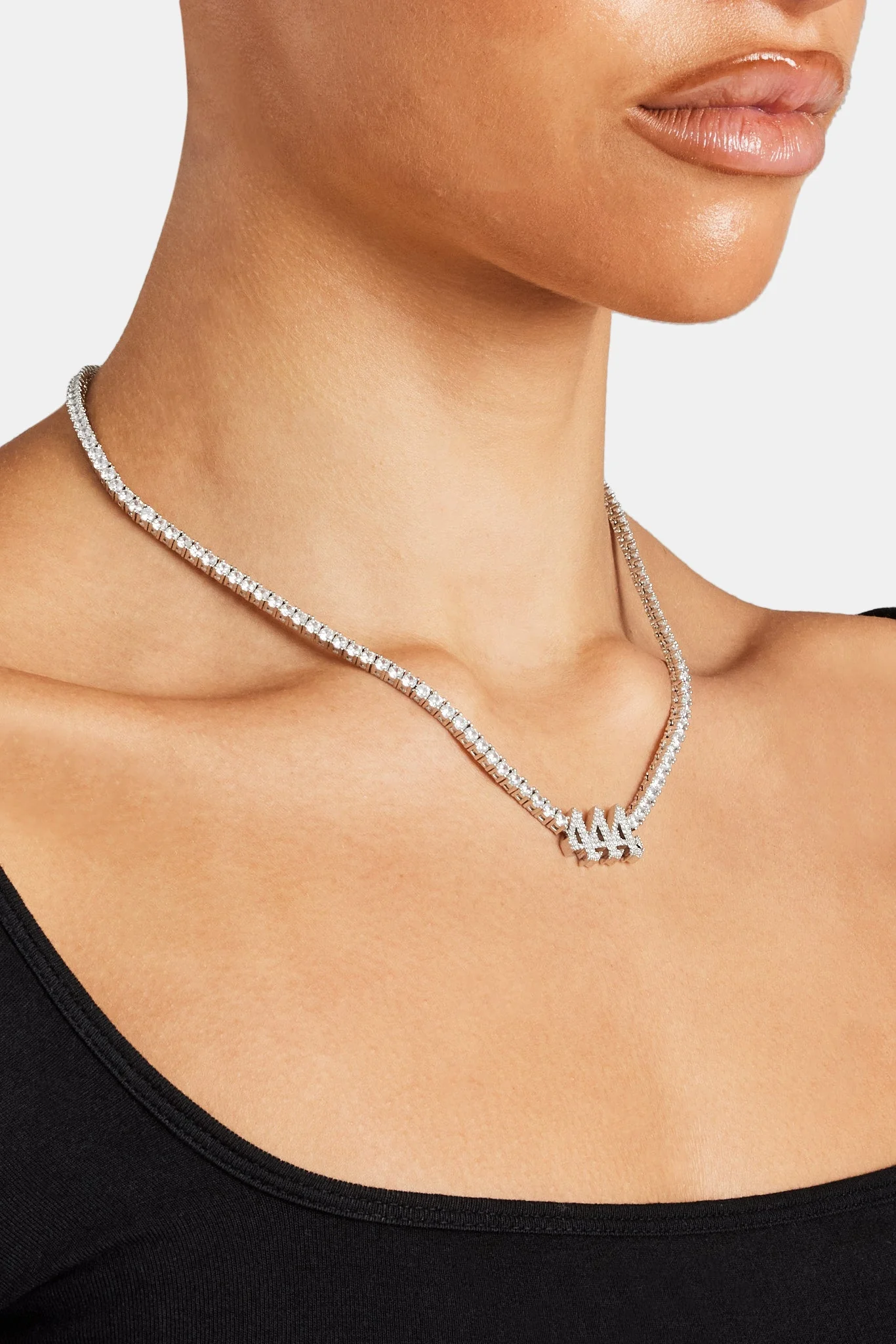 Iced 444 Tennis Chain - White - Image 3