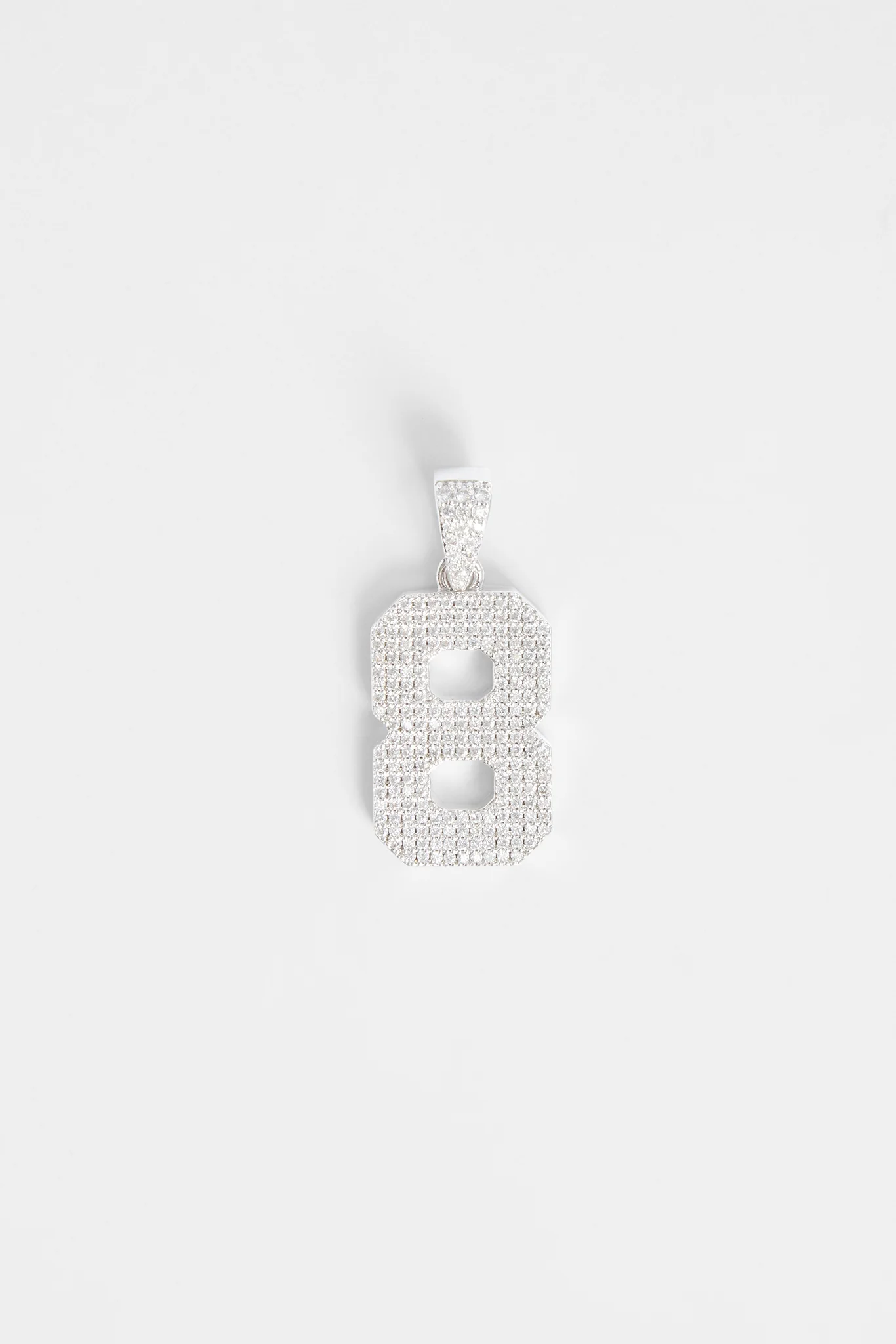 Iced 8 Number Pendant