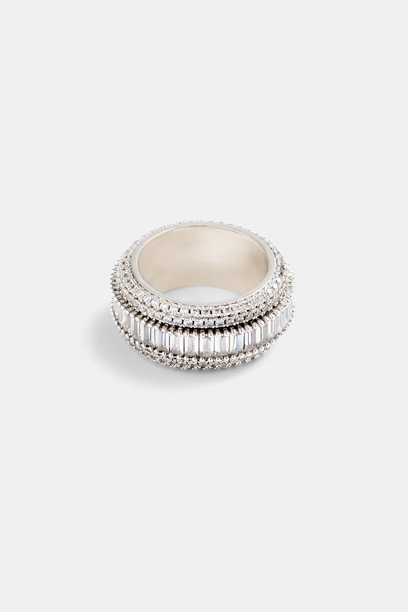 Iced Baguette Centre Ring