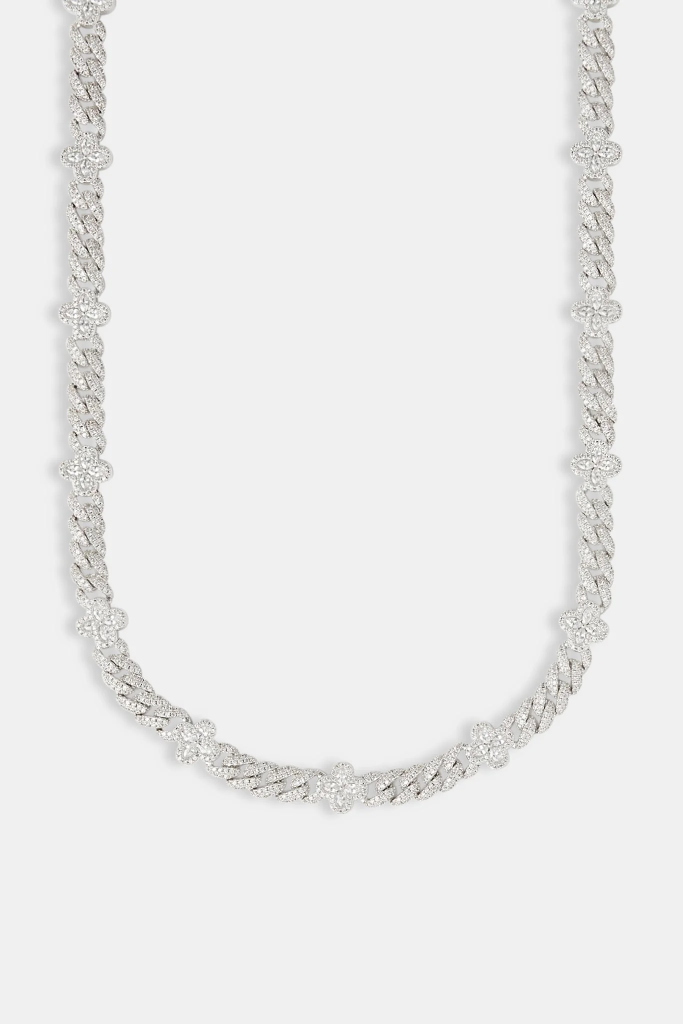 Iced Baguette Motif Cuban Chain - 8mm - Image 2