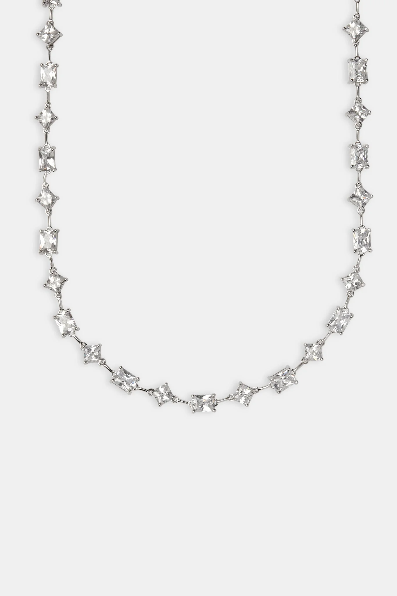 Iced Baguette & Square Stone Chain - 8mm - Image 2