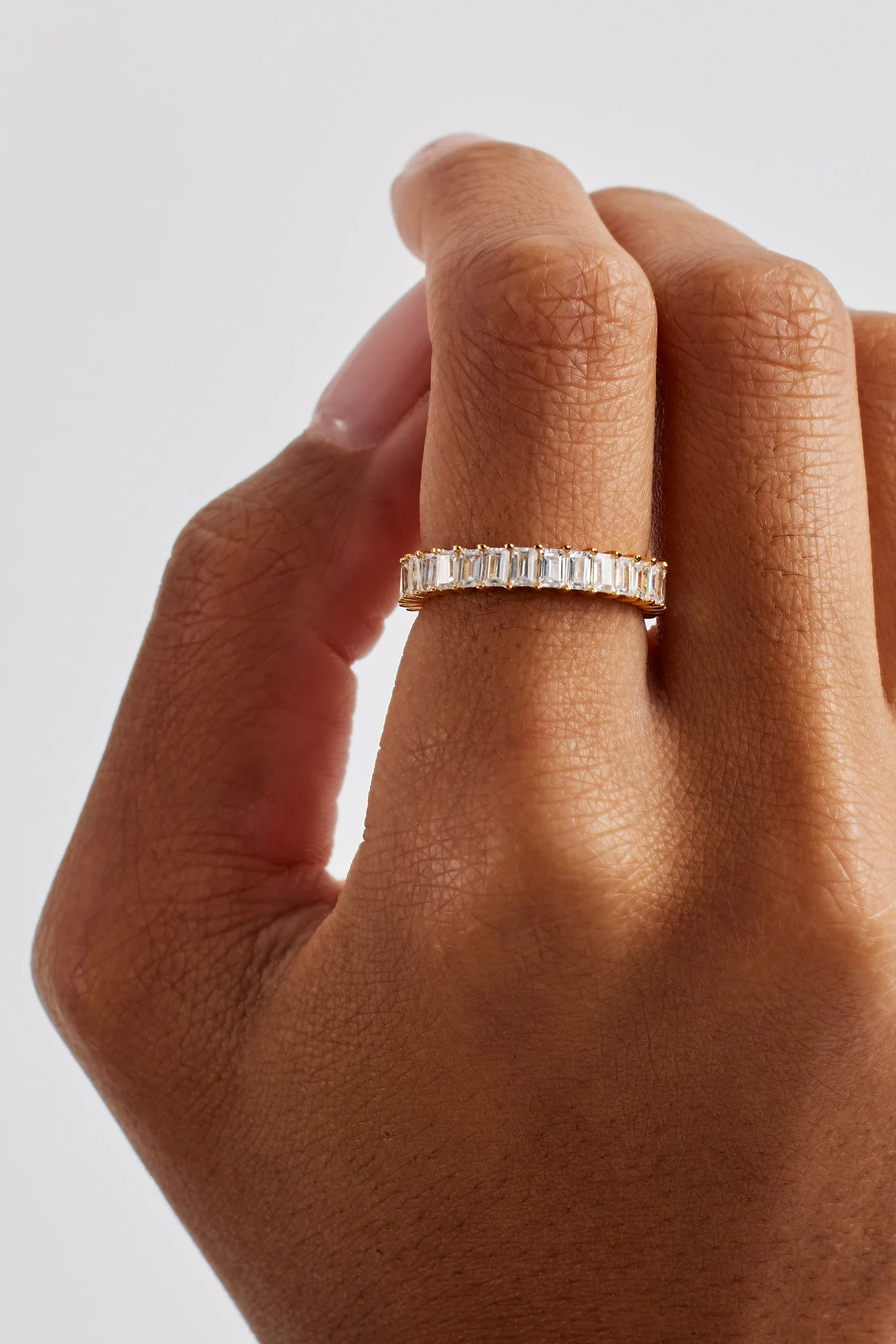 Iced Baguette Tennis Ring - 4mm - Image 2