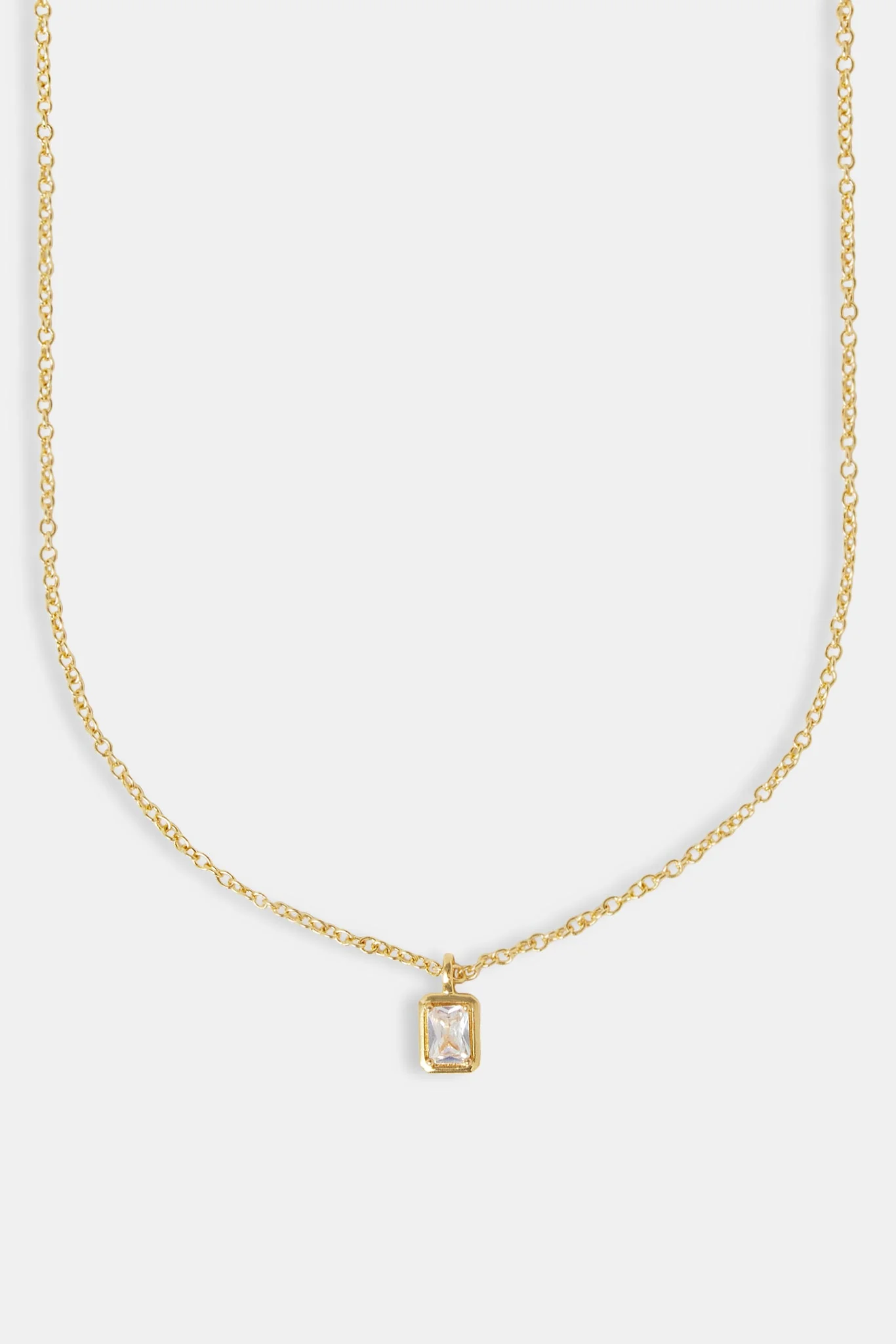 Iced Bezel Necklace - 10mm - Image 2