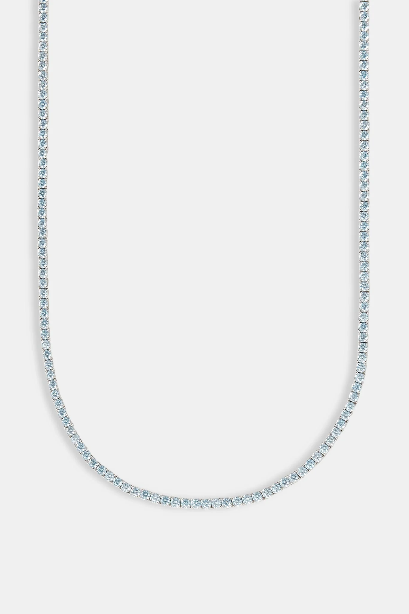 Iced Blue Tennis Chain - 3mm - Image 2
