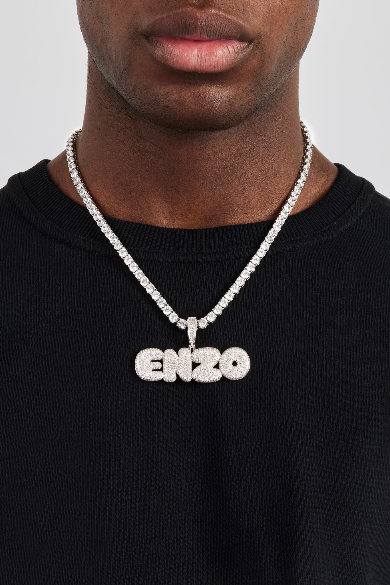 Iced Bubble Font Letter Pendant - 20mm - Image 4